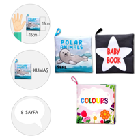 3 Kitap Tox İngilizce Kutup Hayvanları , Renkler ve Siyah Beyaz B