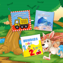 3 Kitap Tox İngilizce Rakamlar , İş Makinaları ve Deniz Canlıları