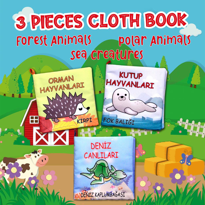 Ada Detox 3 Kitap Tox Orman, Deniz Ve Kutup Hayvanları Kumaş Sessiz Kitap T