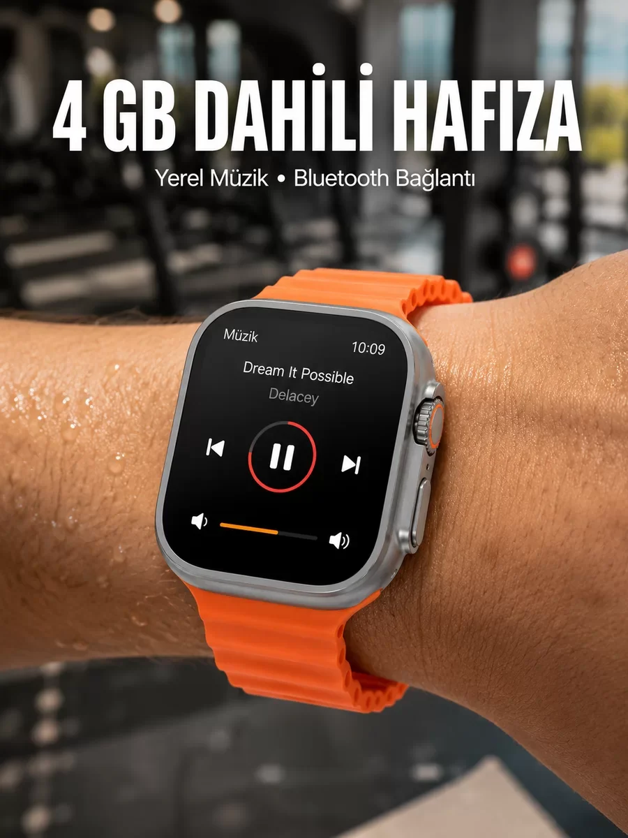 3 Kordonlu Akıllı Saat 49mm Amoled Ekran - Bluetooth Arama ve Sağlık Takibi Cihazı