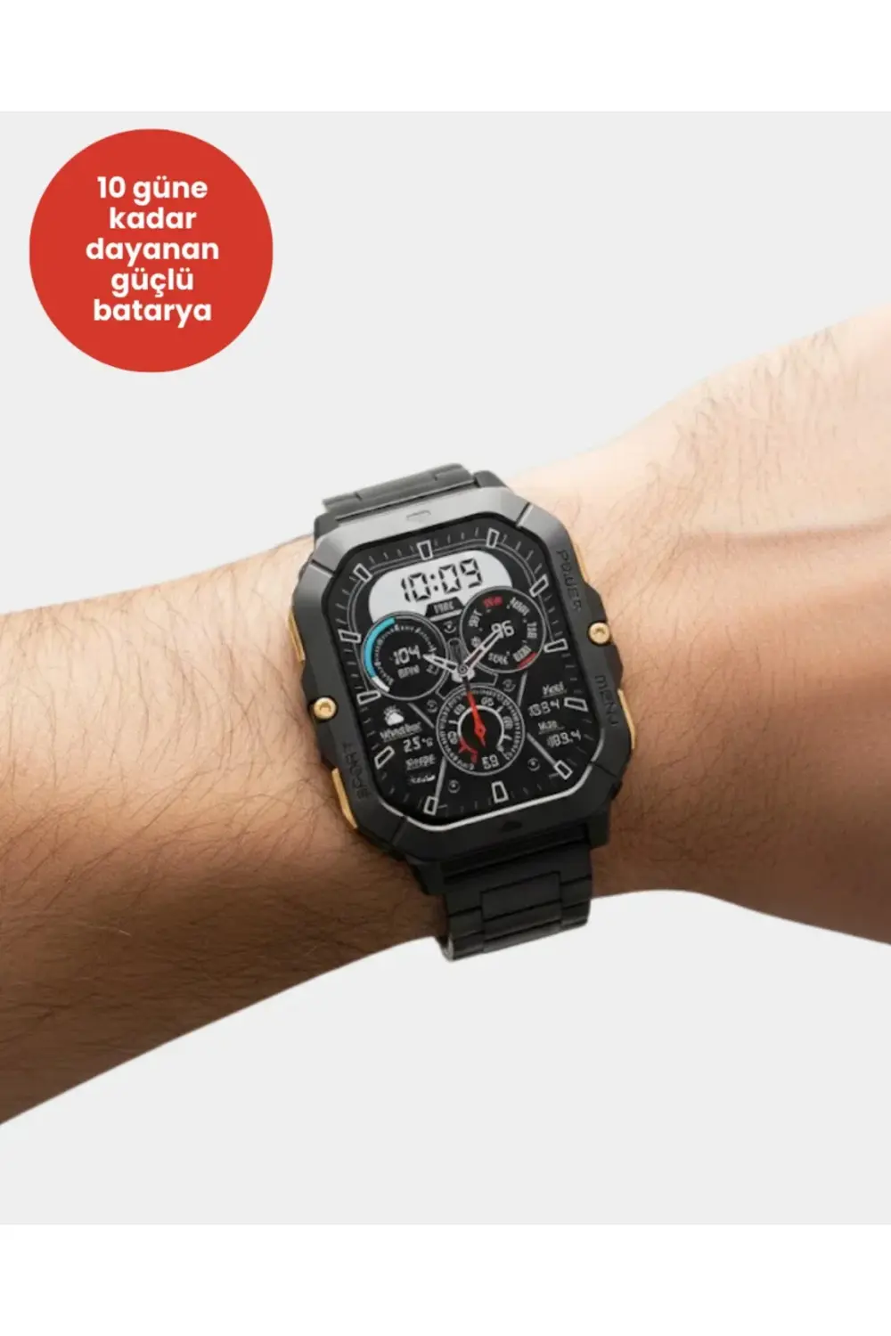 3 Kordonlu Akıllı Saat Uzun Pil Süreli
