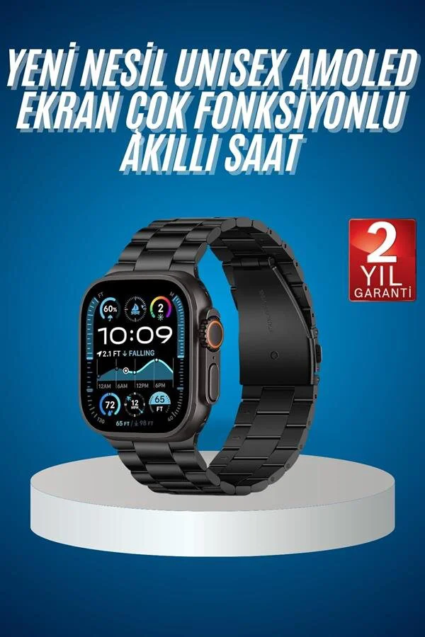 3 Kordonlu Waterproof Akıllı Saat Adımsayar Titreşim ve GPS Özelliği