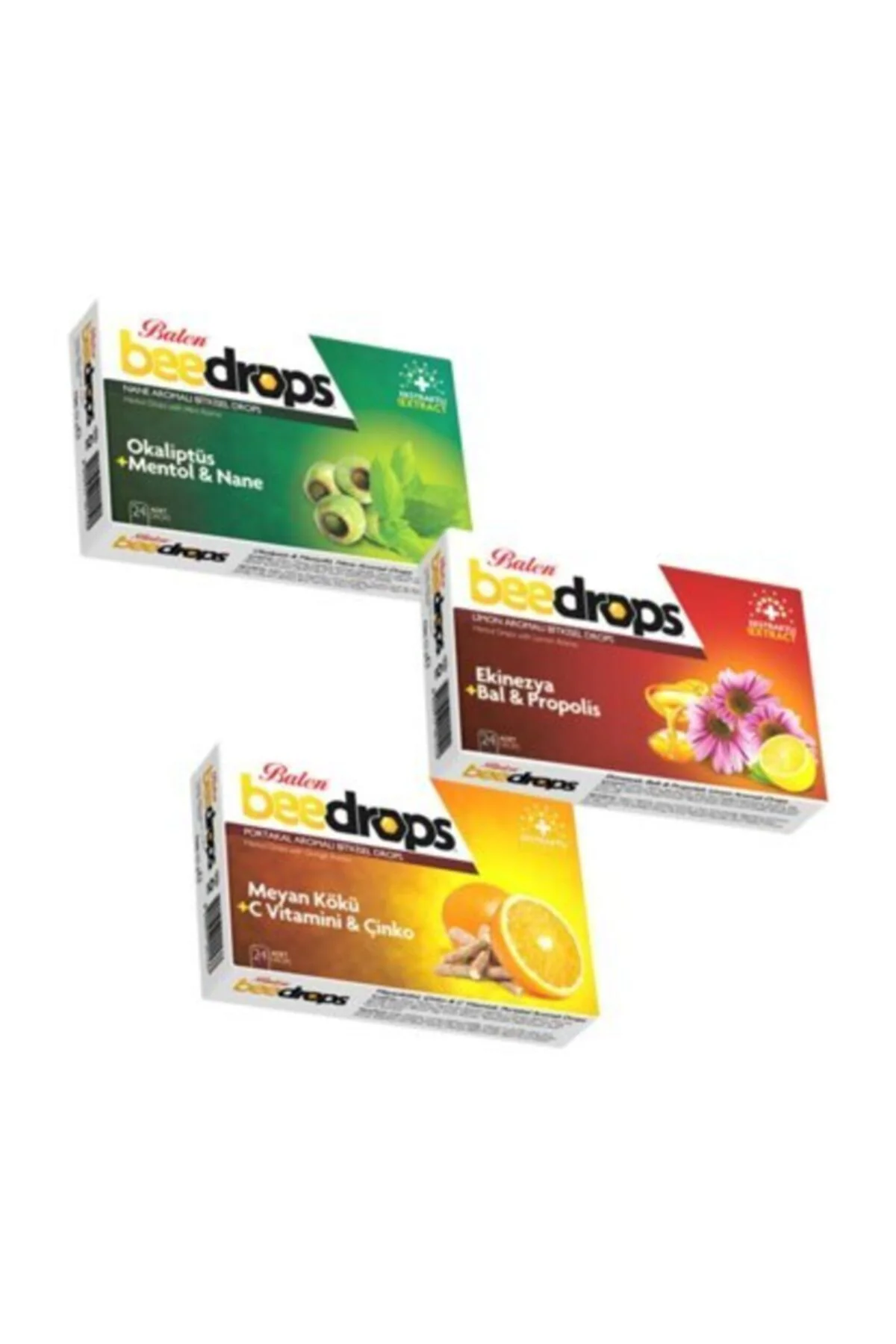 3 Kutu Okaliptüs Meyan Kökü C Vitamini Ekinezya Bal Propolis Beedrops Pastil Meyankökü Nane Mentol