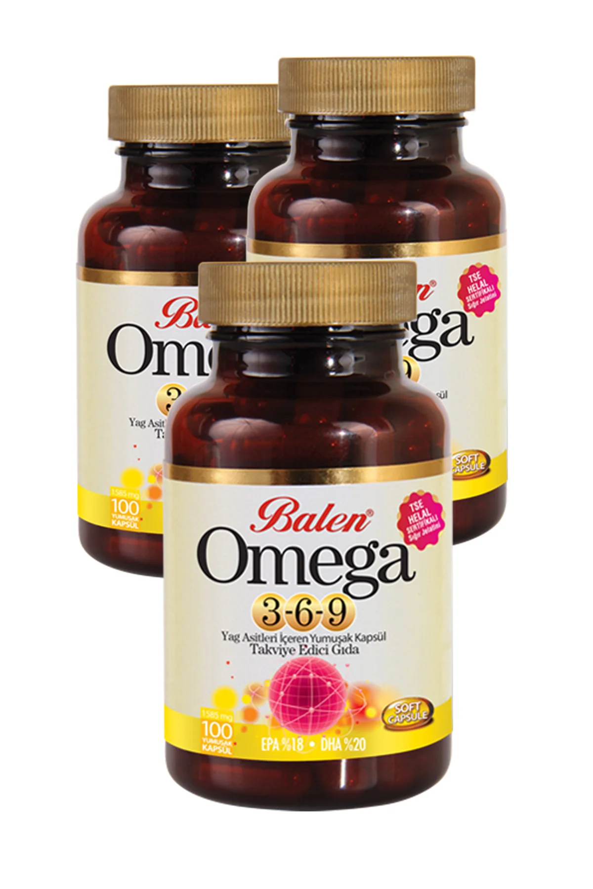 3 Kutu Omega 3 6 9 Kapsül 1585 Mg X 100 Yumuşak Kapsül Balık Yağı Fiyatı, Yorumları ve Özellikleri