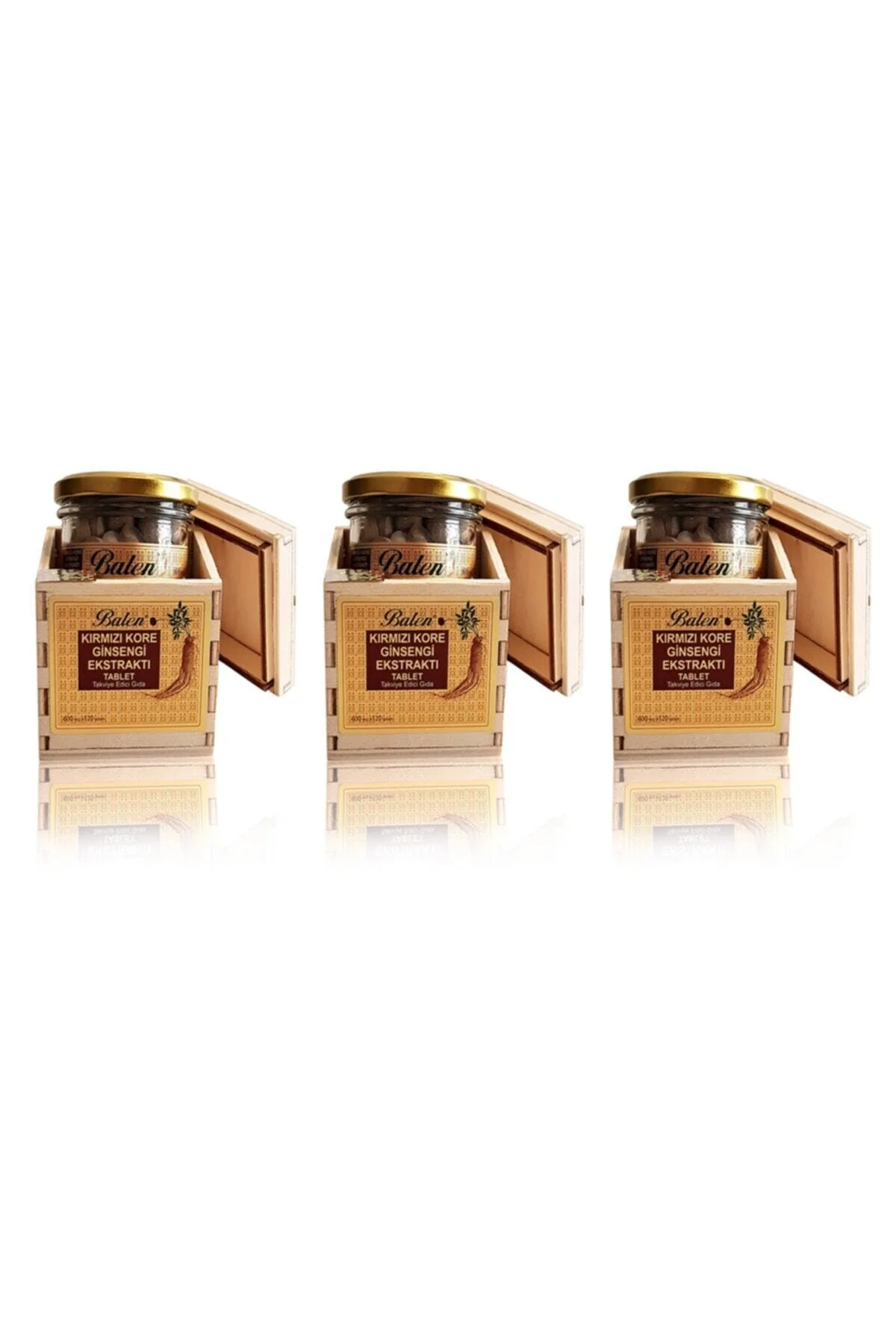 3 Kutu Tahta Kutu Ginseng Kırmızı Kore Ginsenk Ginsek 600 Mg X 120 Tablet Orijinal Yetişkin Ginseng