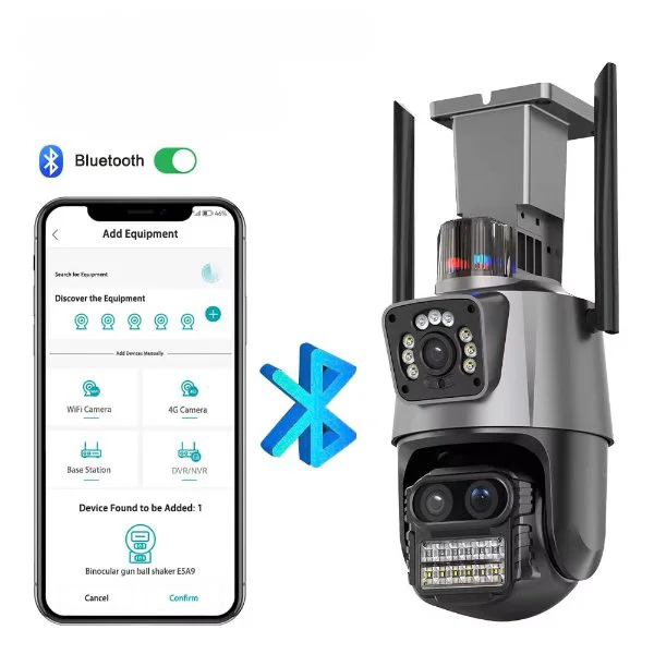 3 Lens Wi-Fi Bağlantılı Güvenlik Kamerası