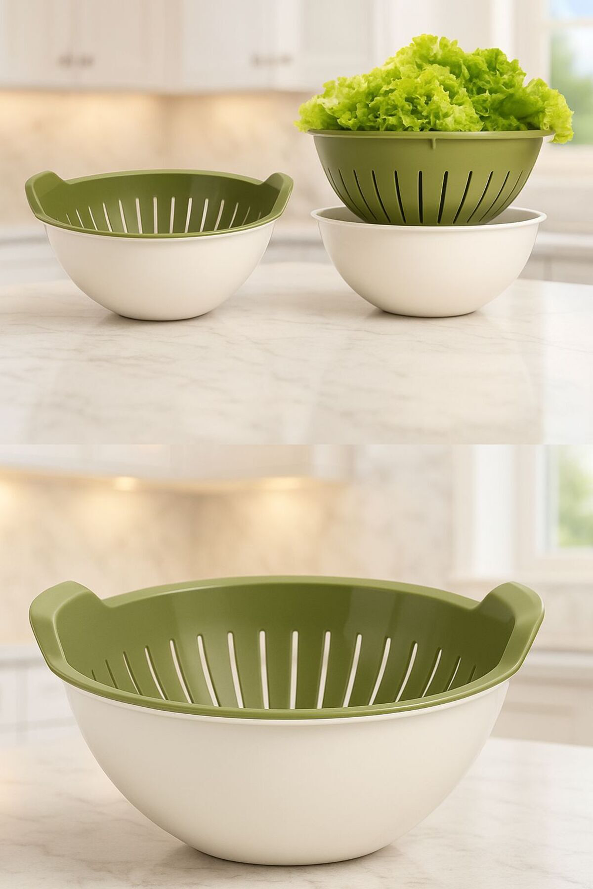 3 Lt Kaseli Süzgeç – Gıdaya Uygun, BPA İçermez, Mikrodalga ve Bul