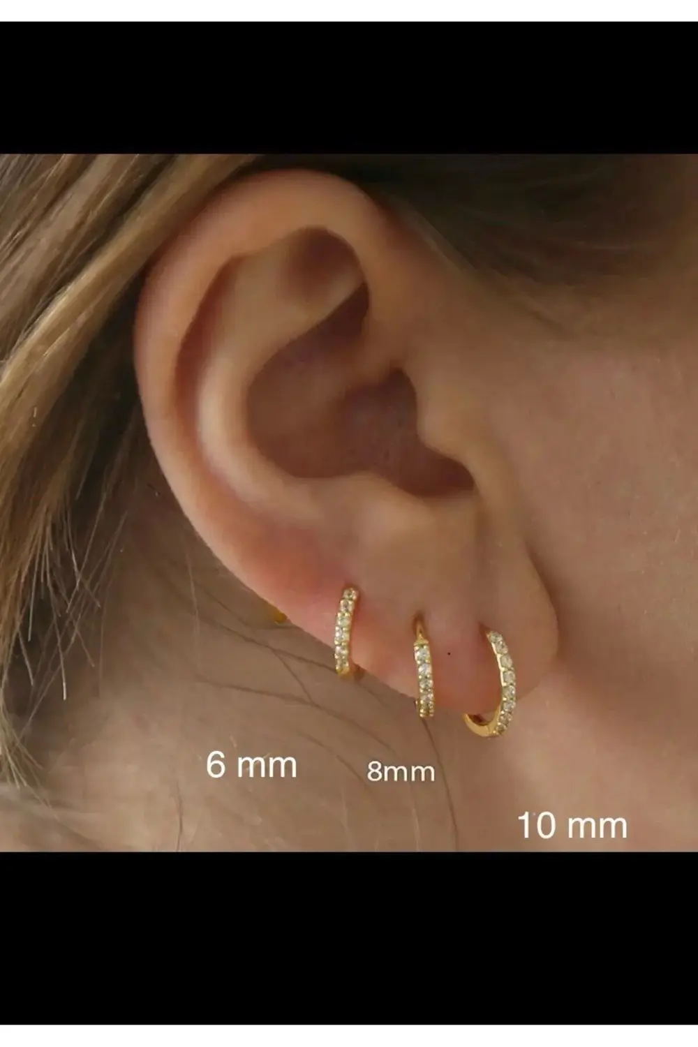 Arescollection 3 Lü 3 Boy Zirkon Taşli Kararmaz Antialerjik Halka Küpe Seti