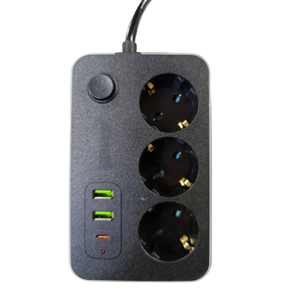 3 lü Akım Korumalı 2 Adet USB 1 Adet Type-C Girişli Priz 3414 3 lü Akım Korumalı 2 Adet USB 1 Adet Type-C Girişli Priz 3414
