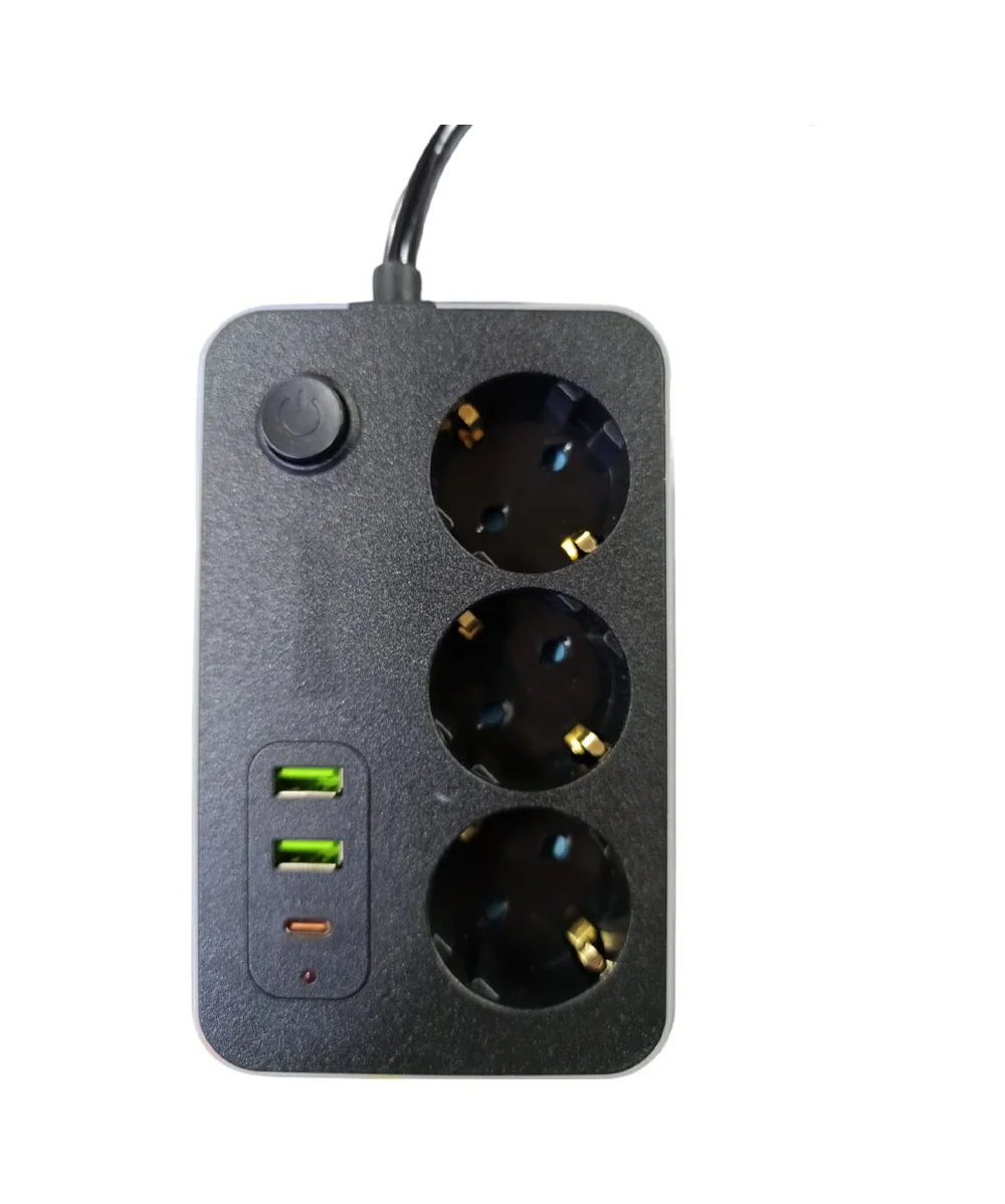 3 Lü Akım Korumalı 2 Adet Usb 1 Adet Type-c Girişli Priz 3414 Diğer