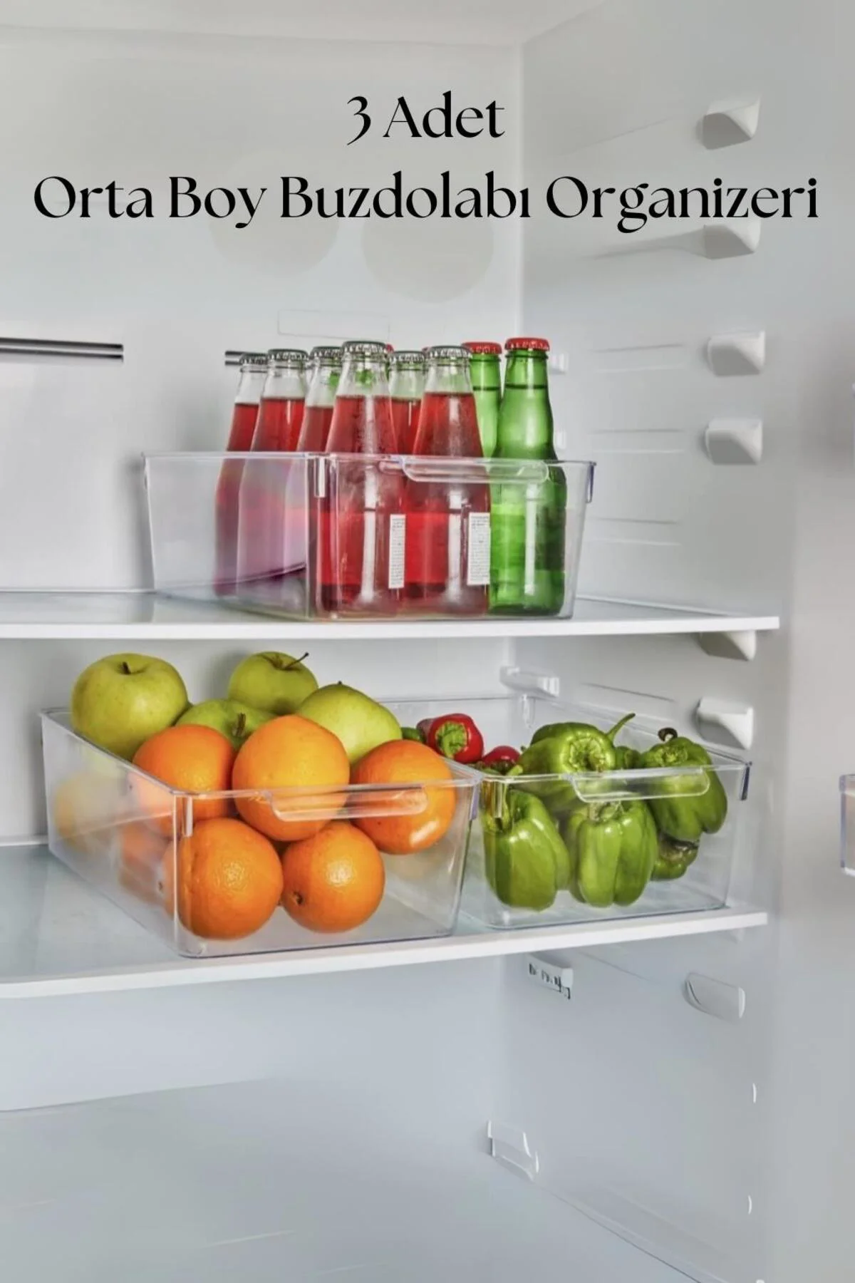3 Lü Buzdolabı Organizeri & Buzdolabı Düzenleyici 4,5 lt