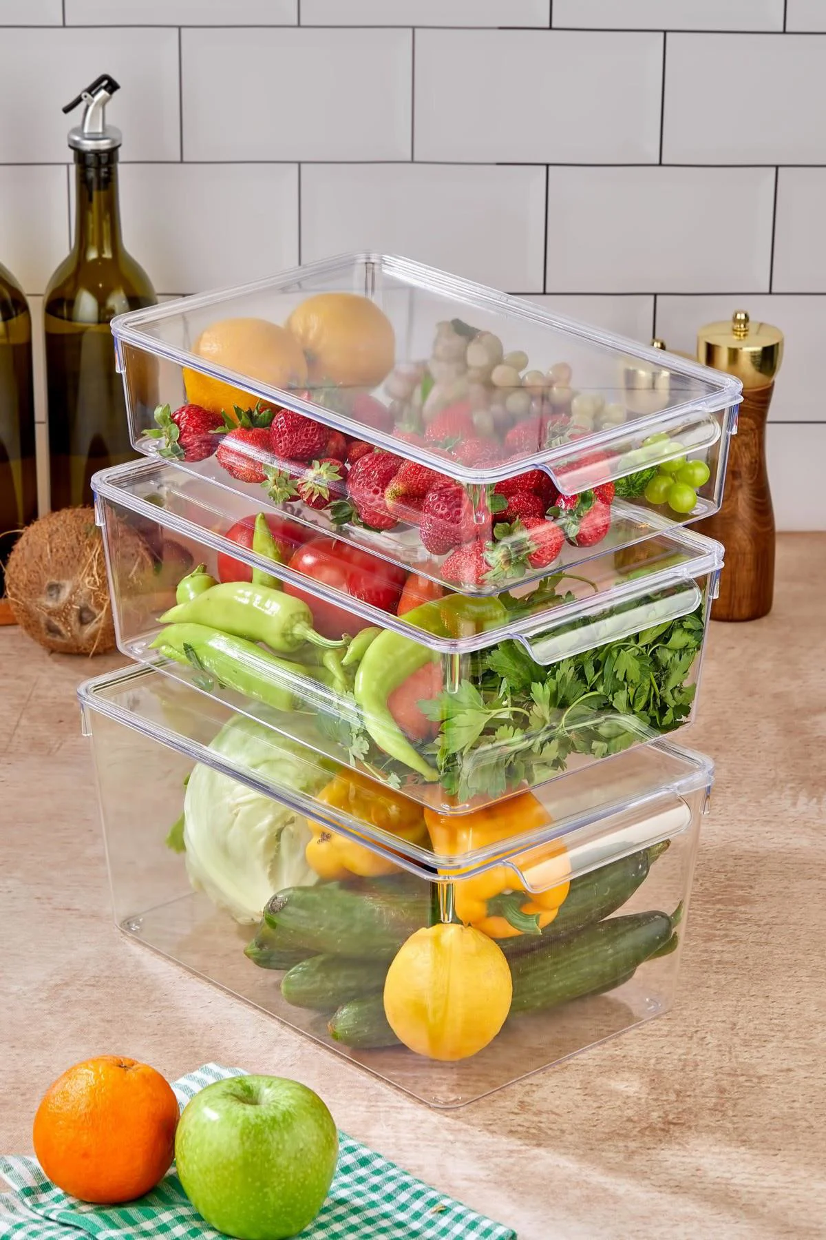 3 Lü Buzdolabı Organizeri MIX Set (3 lt + 4,5 lt + 6 lt)