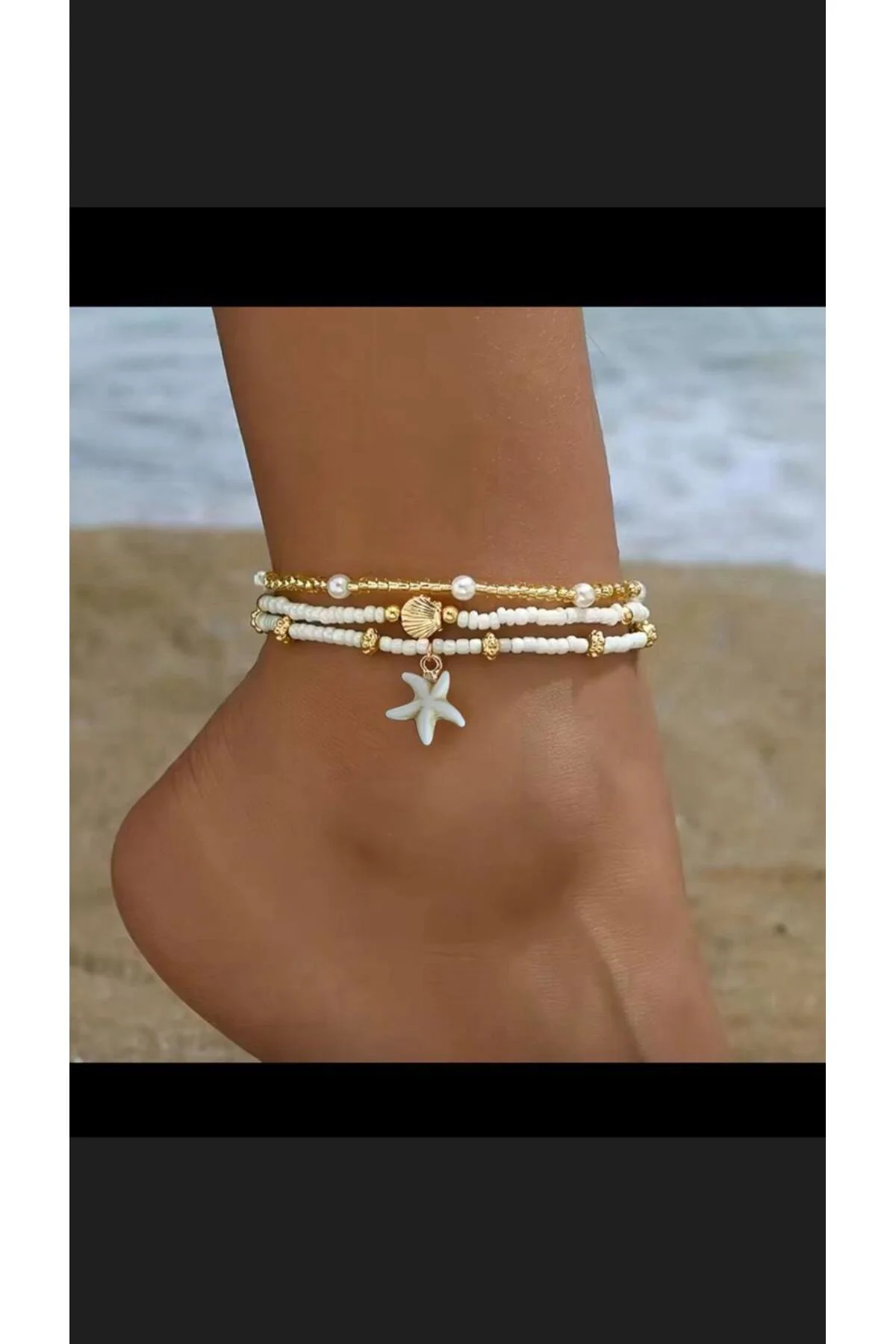 3 LÜ DENİZ YILDIZLI GOLD İSTİRİDYE DETAYLI ZARİF HALHAL 3 LÜ DENİZ YILDIZLI GOLD İSTİRİDYE DETAYLI ZARİF HALHAL