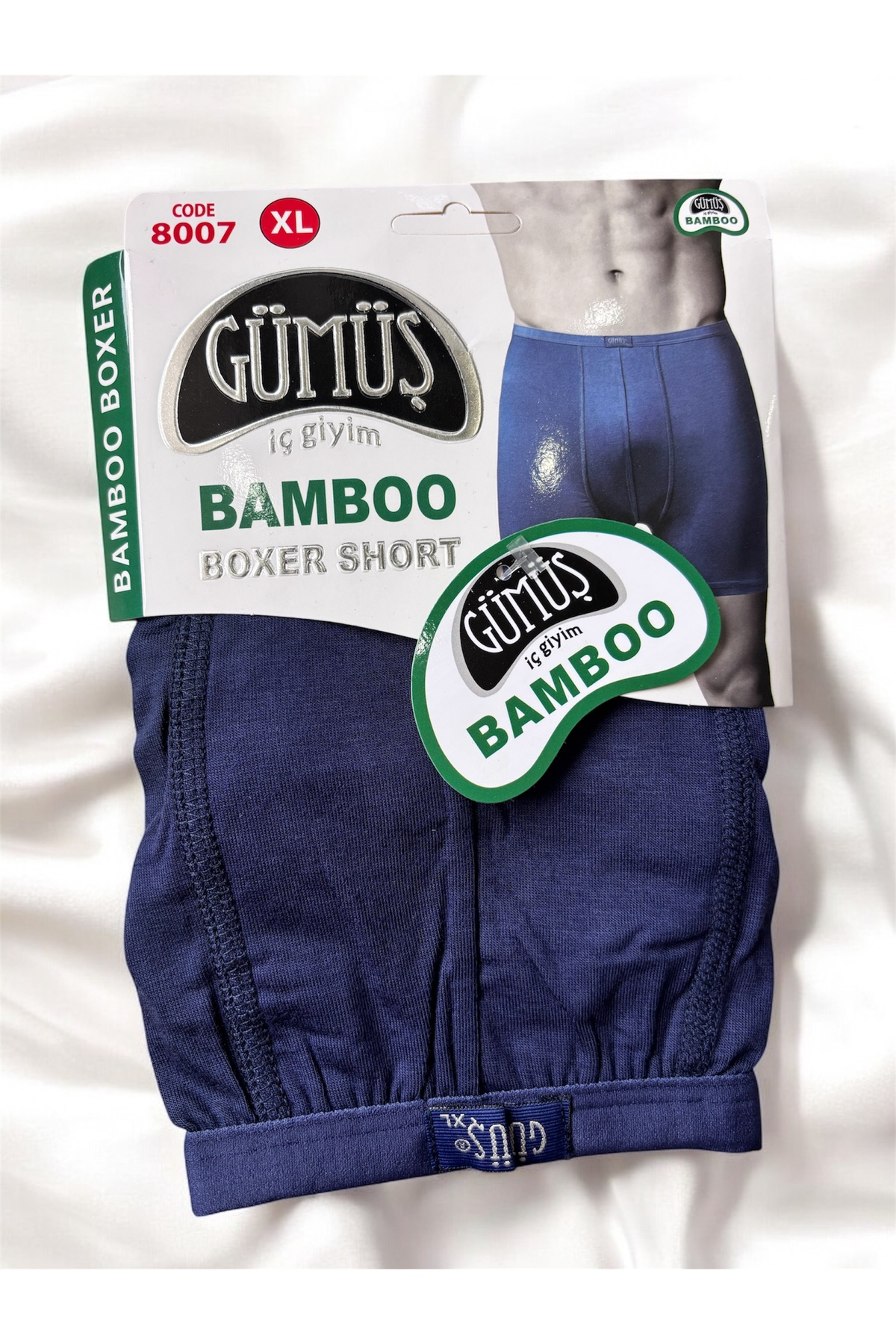 3 Lü Gümüş Bambu Erkek Boxer