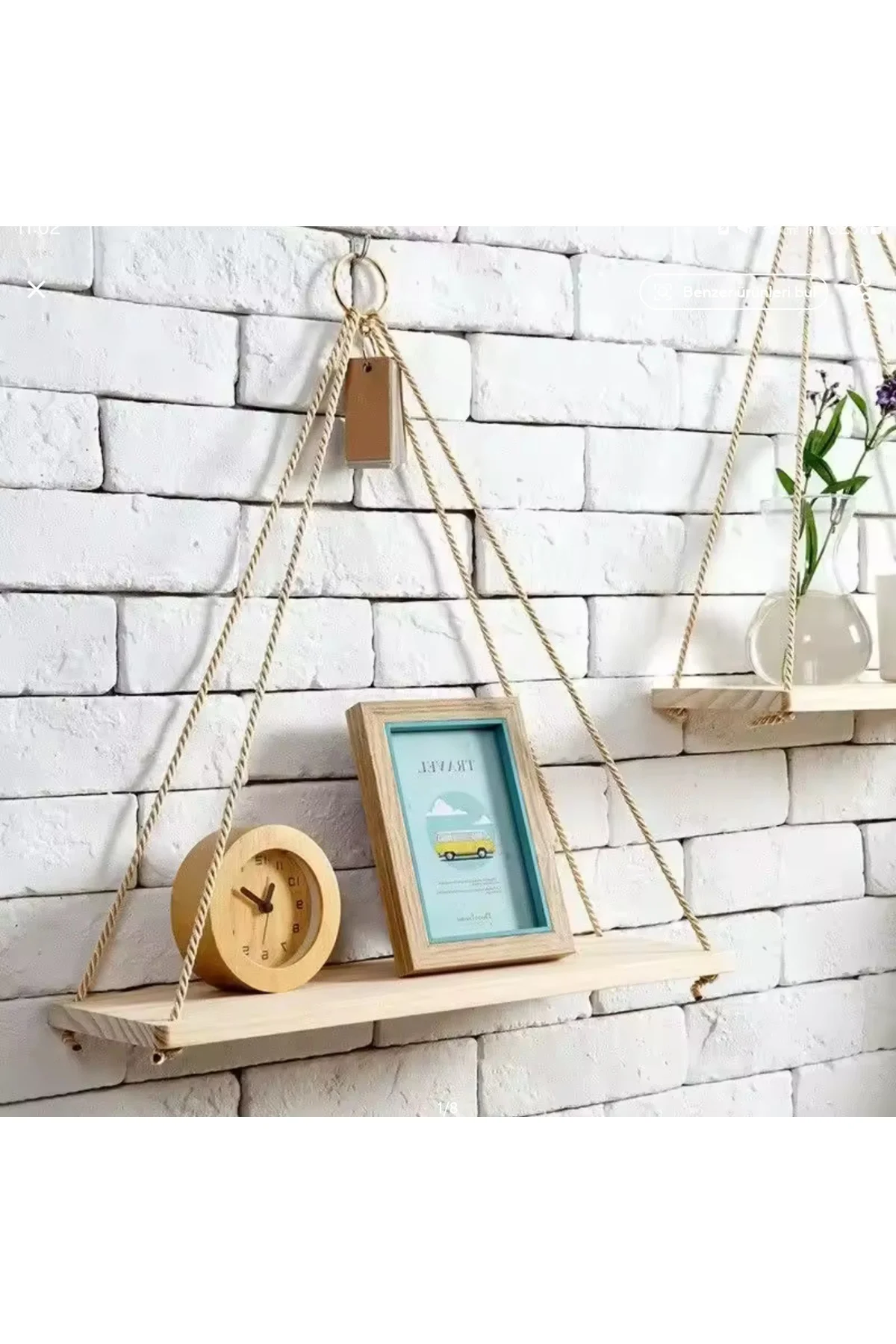 3 lü halatlı duvar rafı ,mutfak rafı,banyo rafı,3 lü set devar ra