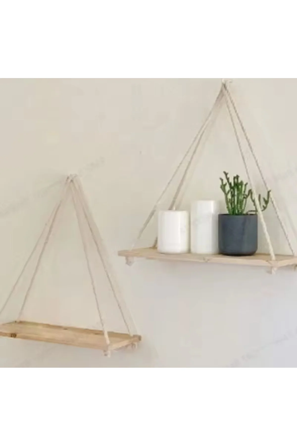 3 lü halatlı duvar rafı ,mutfak rafı,banyo rafı,3 lü set devar ra
