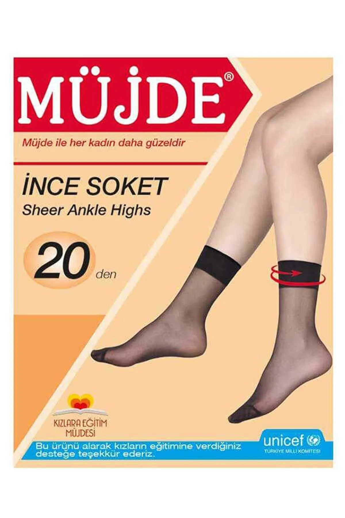 3 Lü Ince Soket Çorap - 20 Denye Ince Soket Bayan Çorap