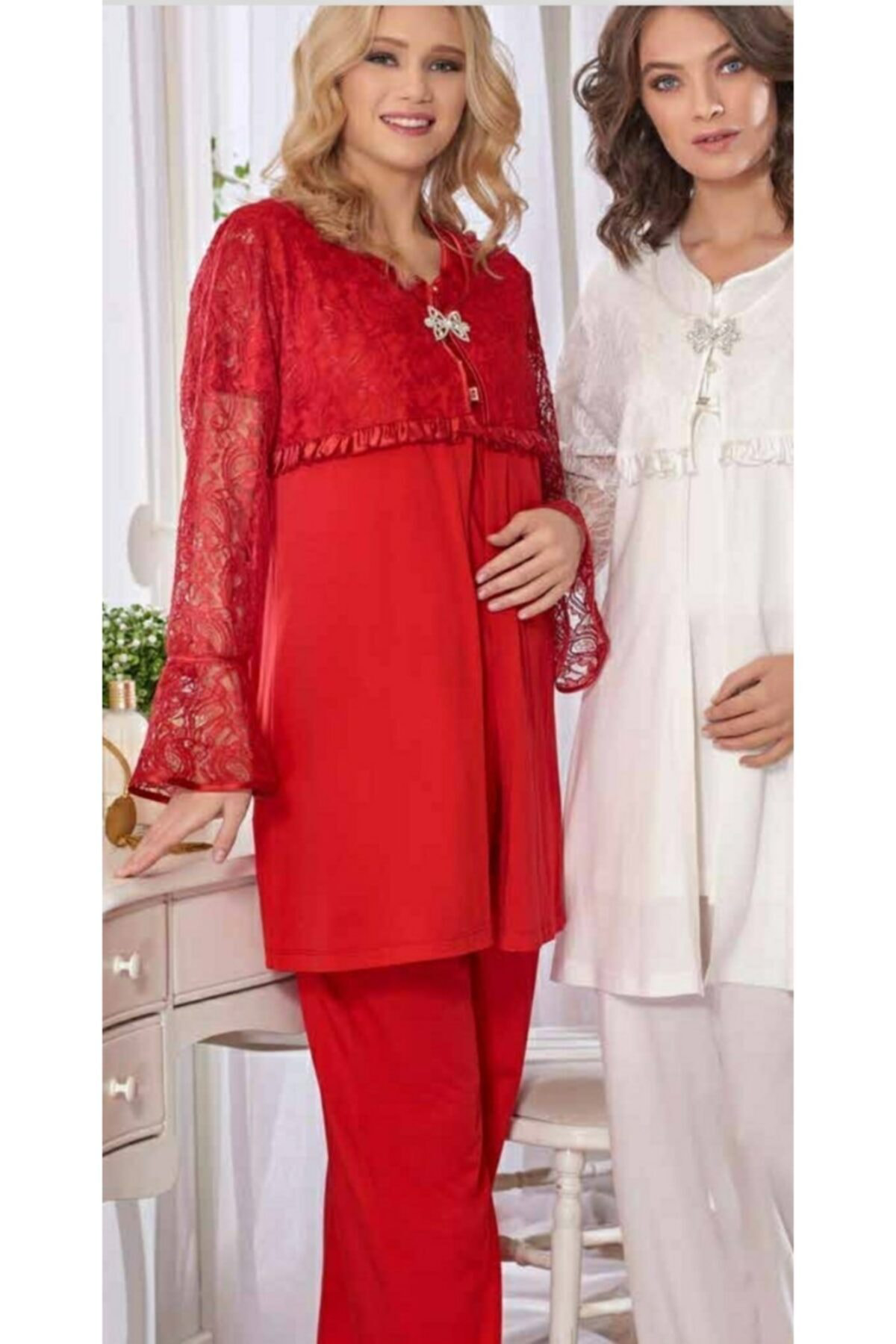 Emose 3 Lü Lohusa Seti Kırmızı