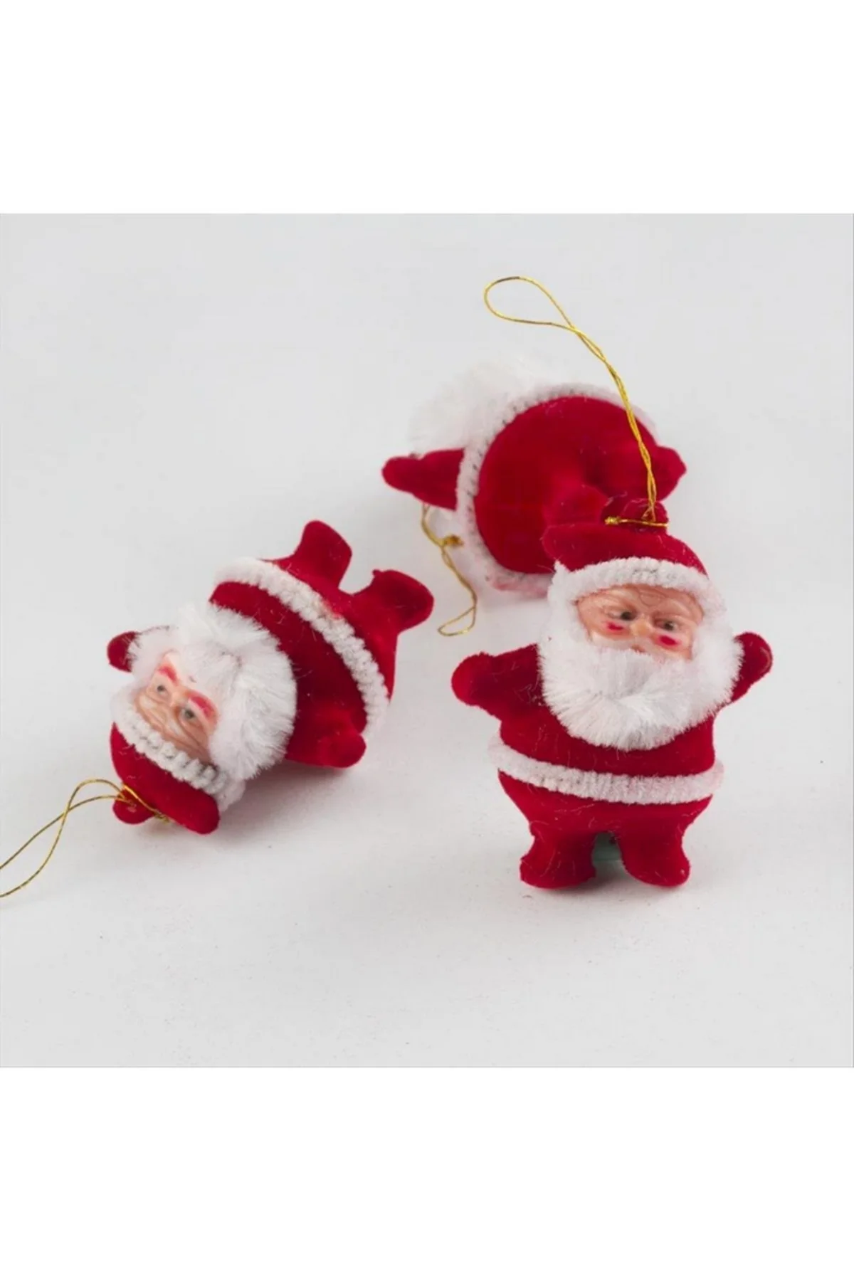 3 lü Noel Baba Yılbaşı Ağaç Süsü () - Kırmızı