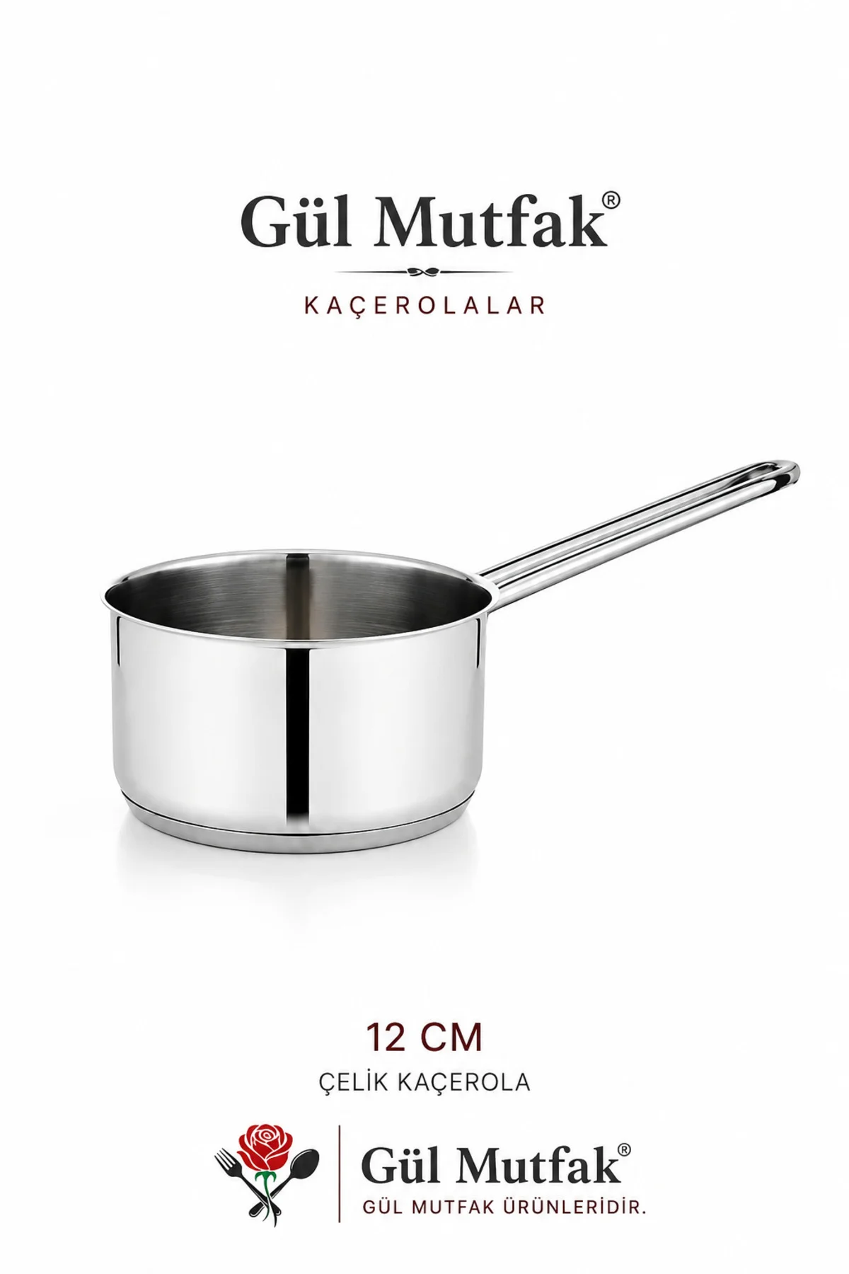 3 Lü Paslanmaz Çelik Kaçerola Sosluk Sütlük Seti Tabanlı 12 - 14 