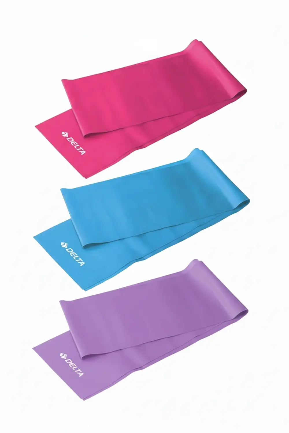 3 'lü Pilates Bandı  150 cm x 15 cm Egzersiz Direnç Lastiği (Uç K