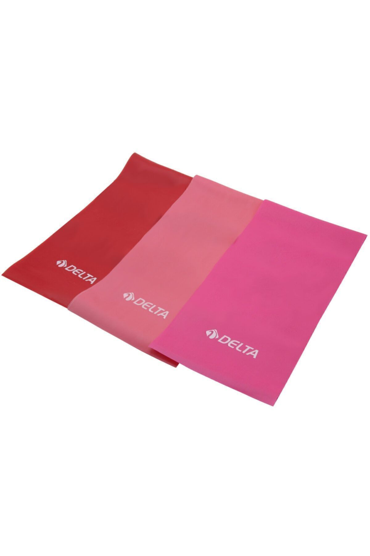 Delta 3 'Lü Pilates Bandı 120 Cm X 15 Cm Egzersiz Direnç Lastiği (Uç K