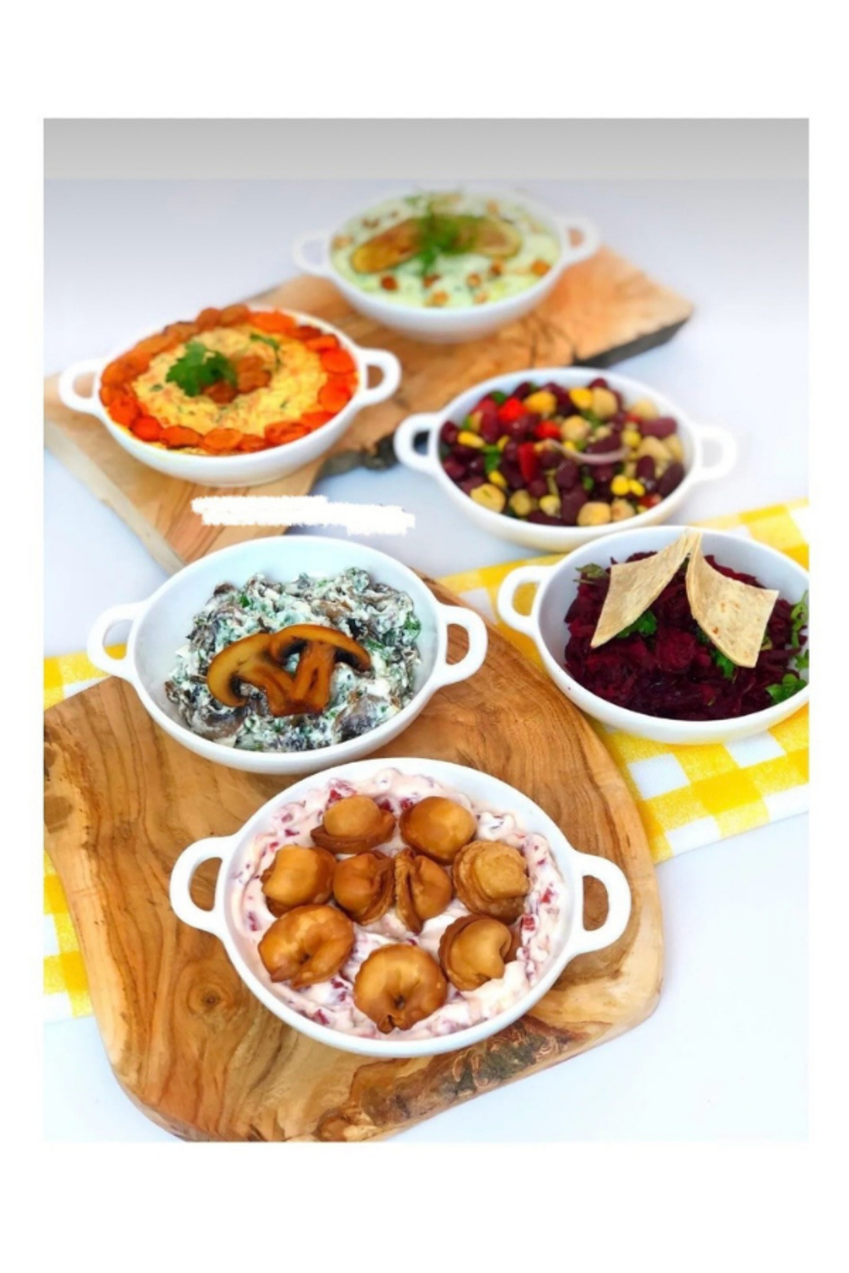 3 Lü Porselen Yuvarlak Meze Tabak- Kahvaltı Yılbaşı Sunum / Küçük