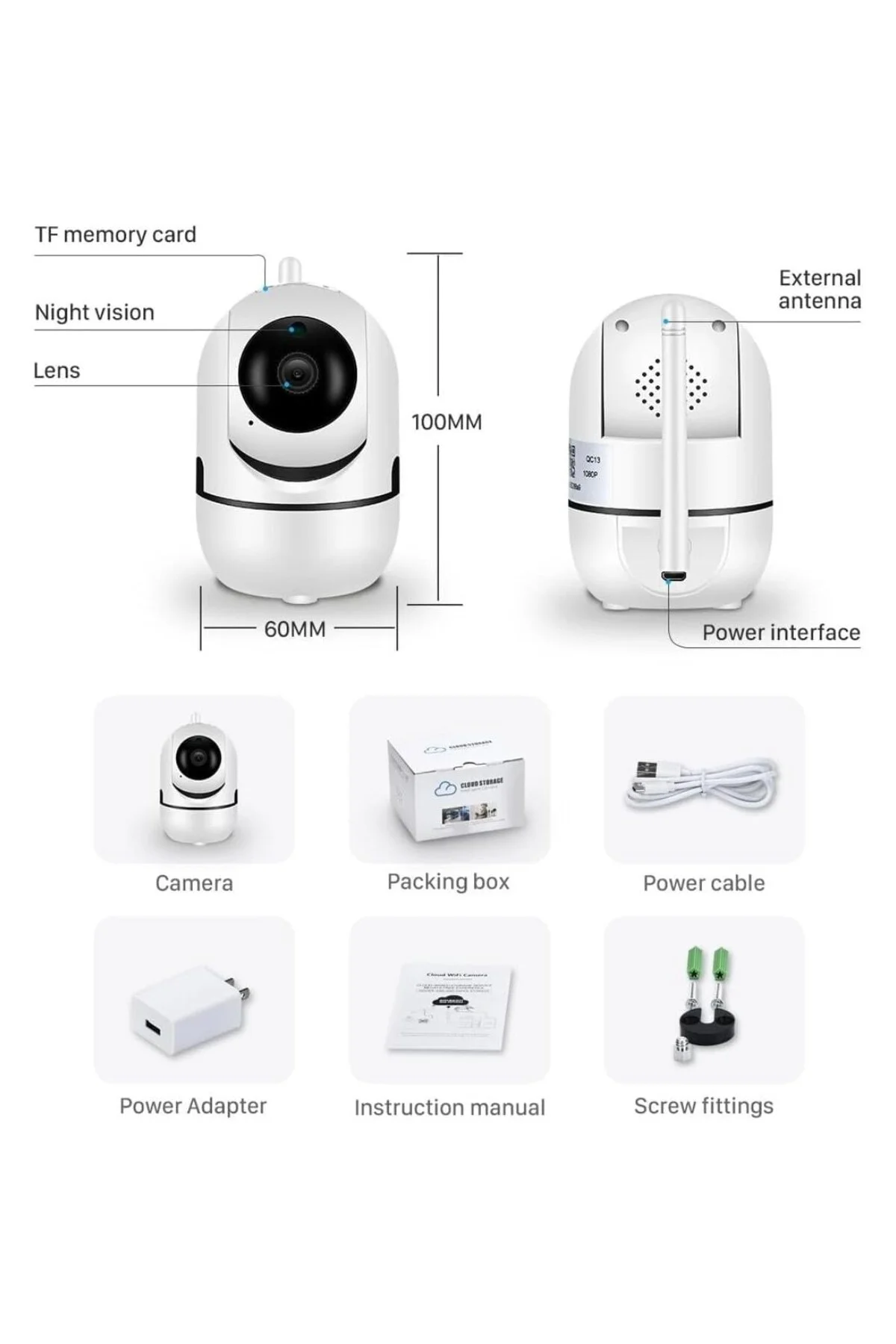 3 Lü Set Ev Güvenlik Wifi Akıllı KameraBebek Telsiz Hareket Algılama İle İzleme