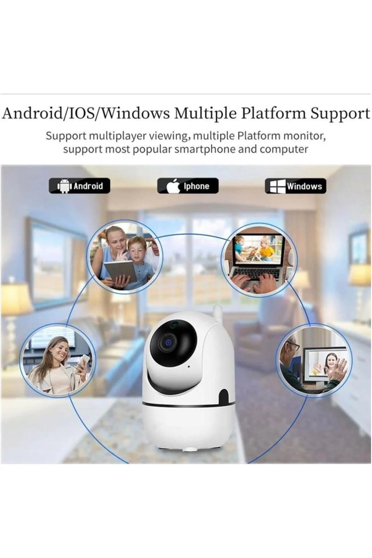 3 Lü Set Ev Güvenlik Wifi Akıllı KameraBebek Telsiz Hareket Algılama İle İzleme
