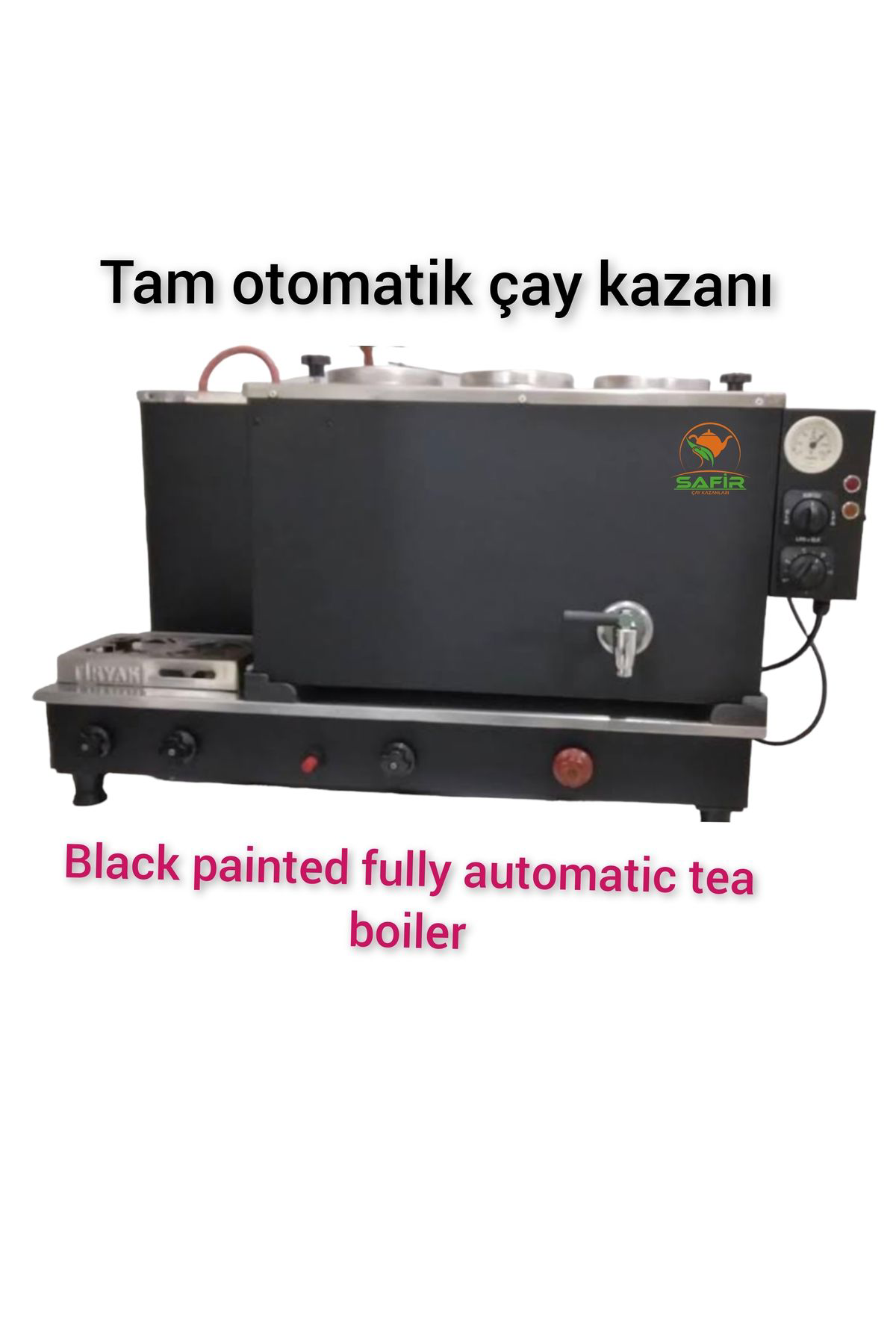 Safir Çay Kazanlari 3 Lü Siyah Boyalı Çay Kazanı Doğalgazlı Ce Ve Gazmer Onayli Gaz K
