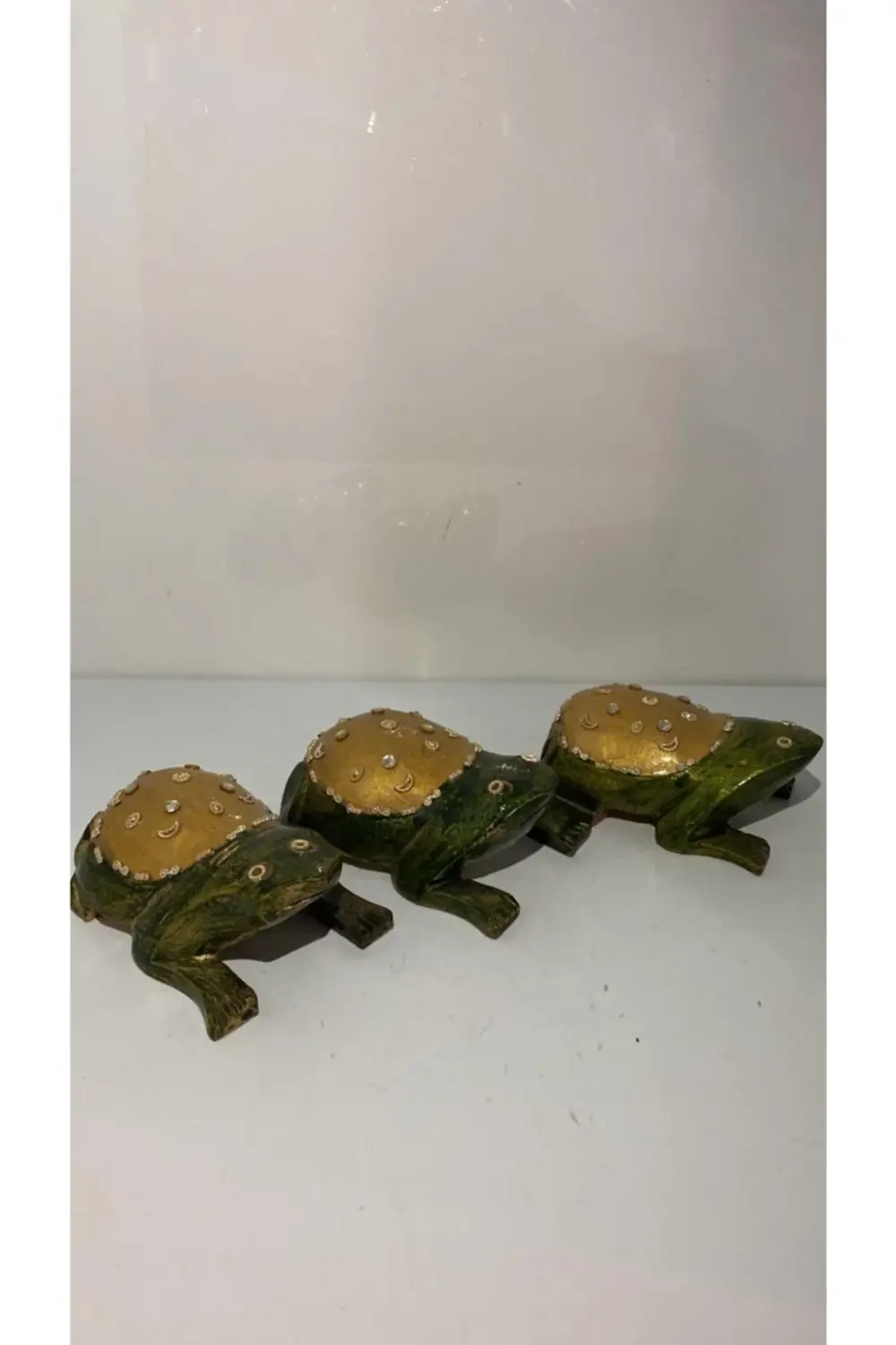 3 Lü Taşlı Kurbağa Seti