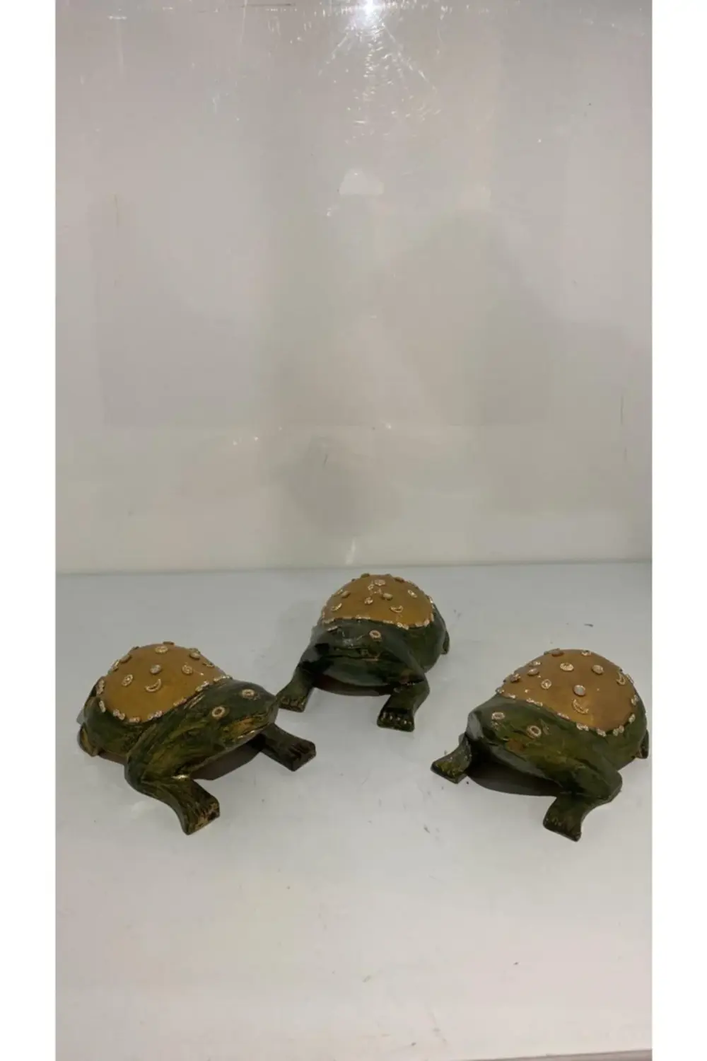 3 Lü Taşlı Kurbağa Seti