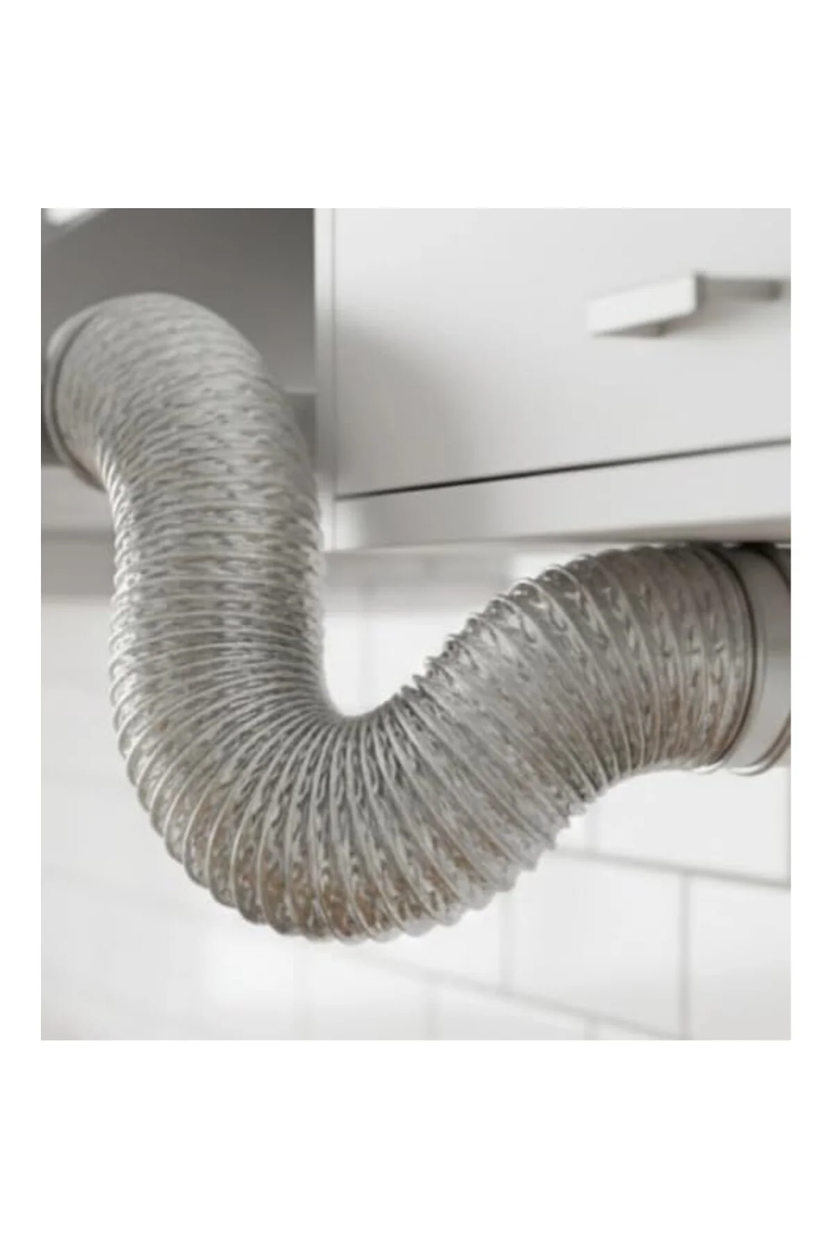 3 Metre 127 mm Alüminyum Flex Aspiratör Borusu, Isıya Dayanıklı, 