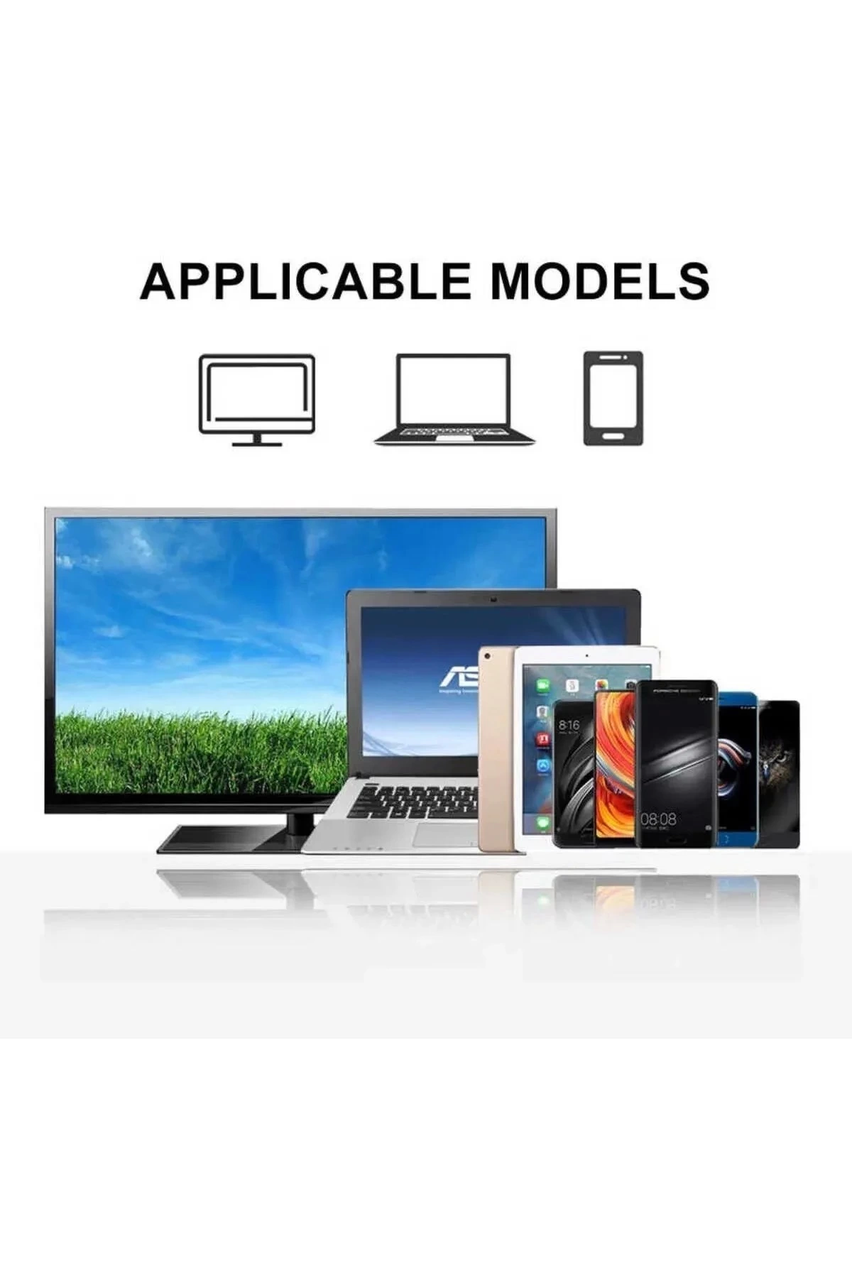 Just Cheap Store 3 Metre 8 Gbps Hiz 4K/30 Hz Type C To Hdmi Çevirici Dönüştürücü T