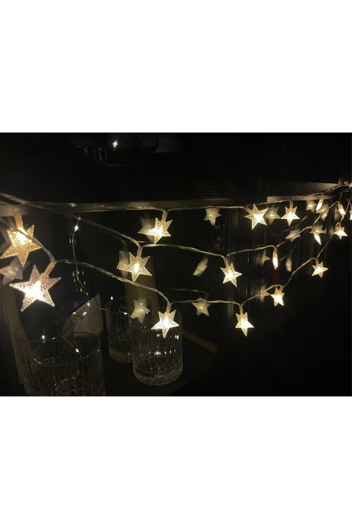 3 metre Led Işıklı 20'li Yıldız Işık Zinciri Dekoratif Pilli Aydınlatma Ev Dekoras 3 metre Led Işıklı 20'li Yıldız Işık Zinciri Dekoratif Pilli Aydınlatma Ev Dekoras
