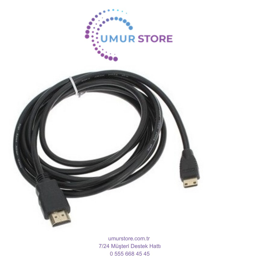 3 Metre Mini HDMI Kablo Mini HDMI Mini HDMI 3 Metre Mini HDMI Kab