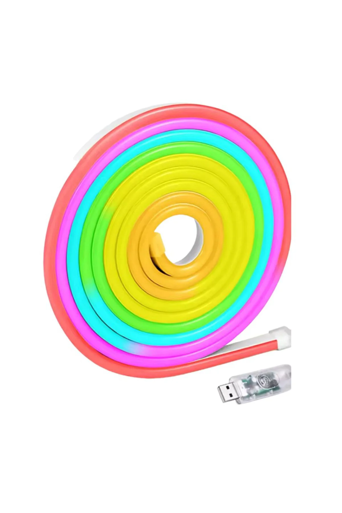 3 Metre RGB Neon LED Şerit Işık Su Geçirmez Kumandalı ve Uygulama Kontrollü Dekoratif Aydınlatma