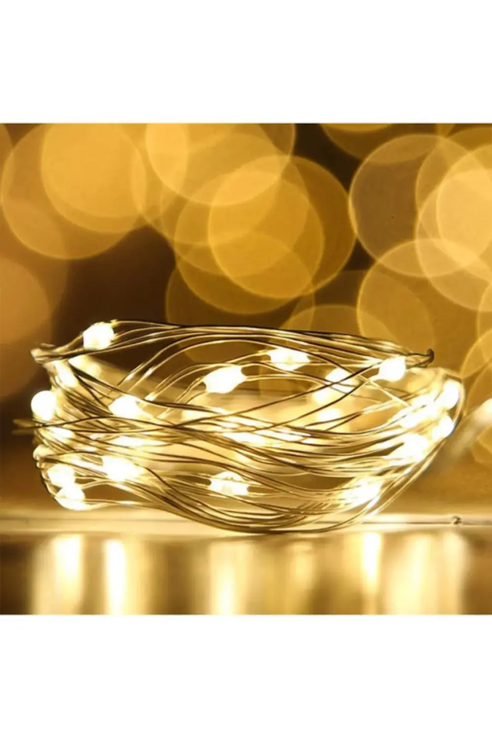 3 Metre Sarı Günışığı Peri Led Işık Dekoratif Yatak Başı Lambası