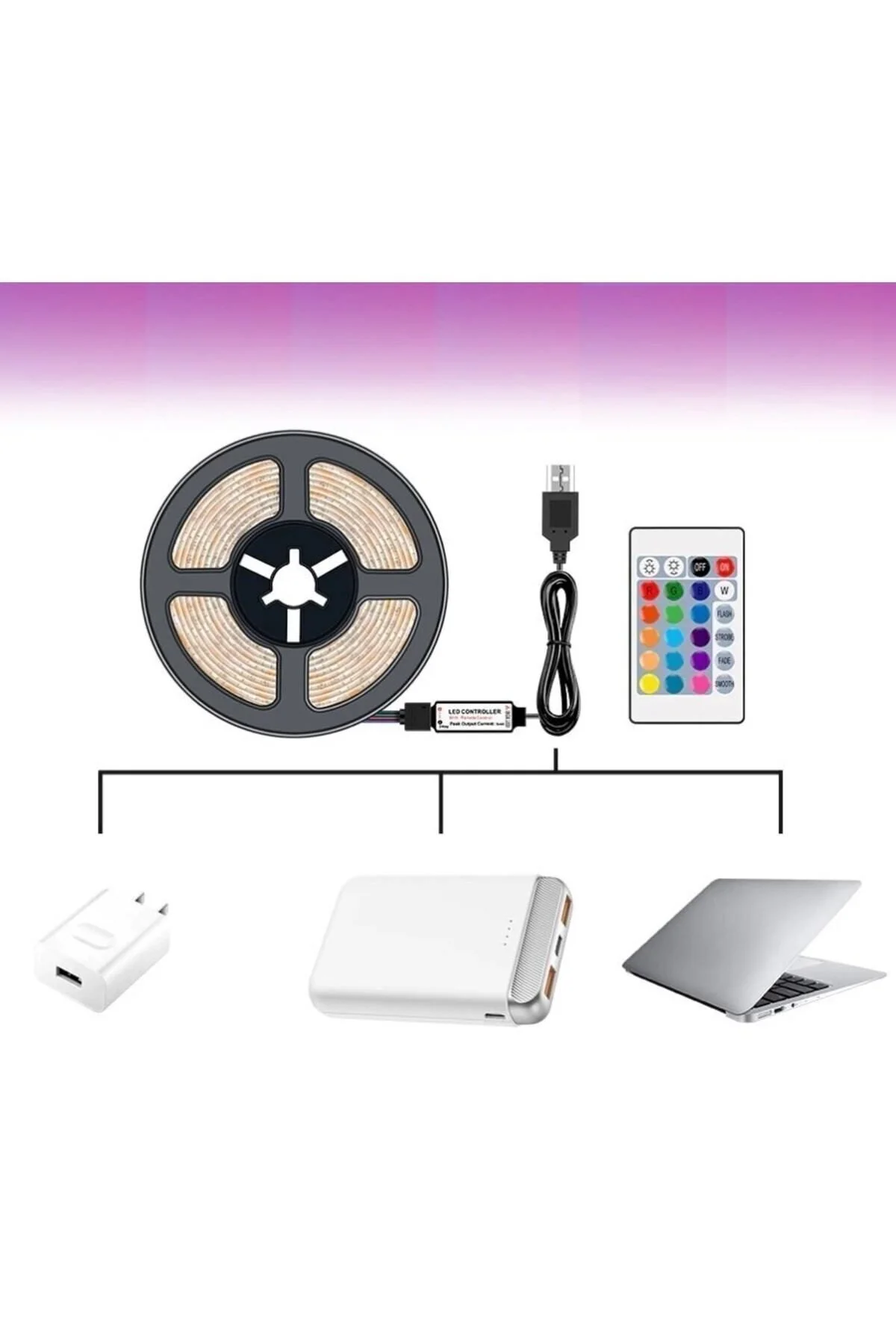 3 Metre Usb Tv Led Rgb Ct-4566