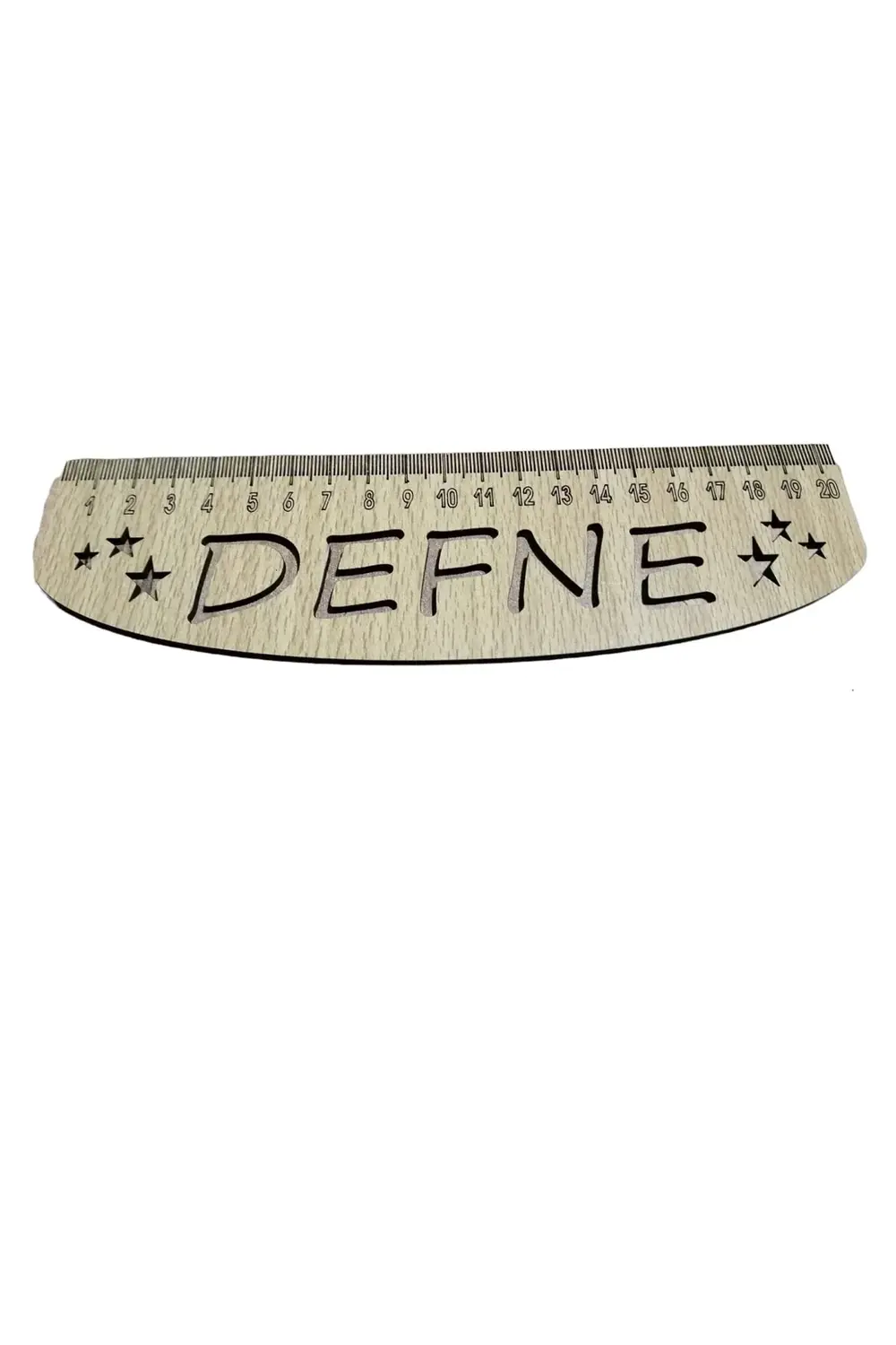 3 Mm Ahşap Mdf Isimli Cetvel 20 Cm Lik