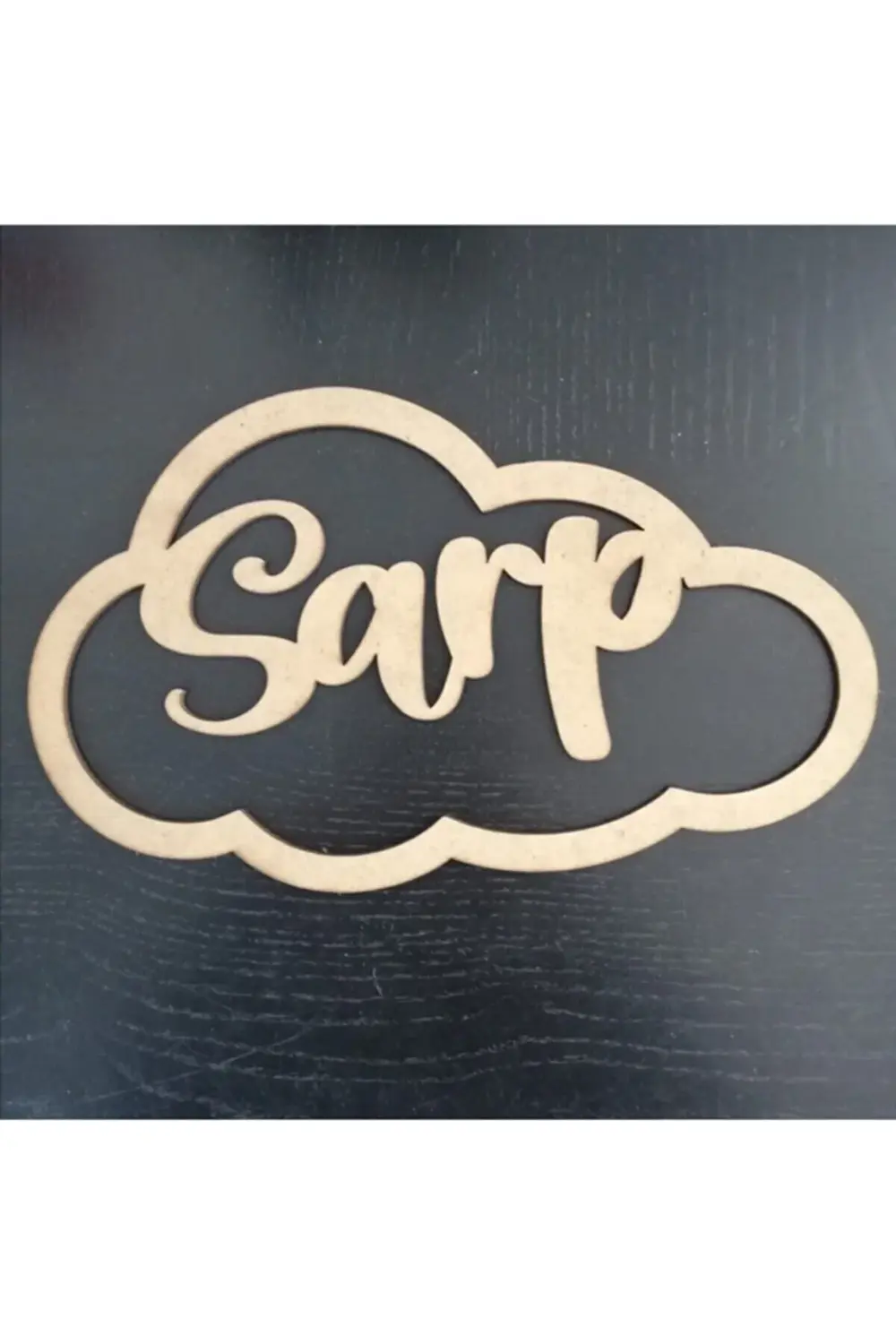 Leylaser 3 Mm Ham Mdf Bulut Ahşap Makrome İsimlik