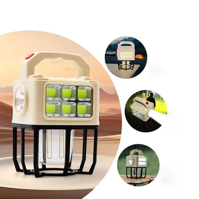 3 Modlu Beyaz - Filament Solar Masa - Kamp Lambası - El Feneri (4