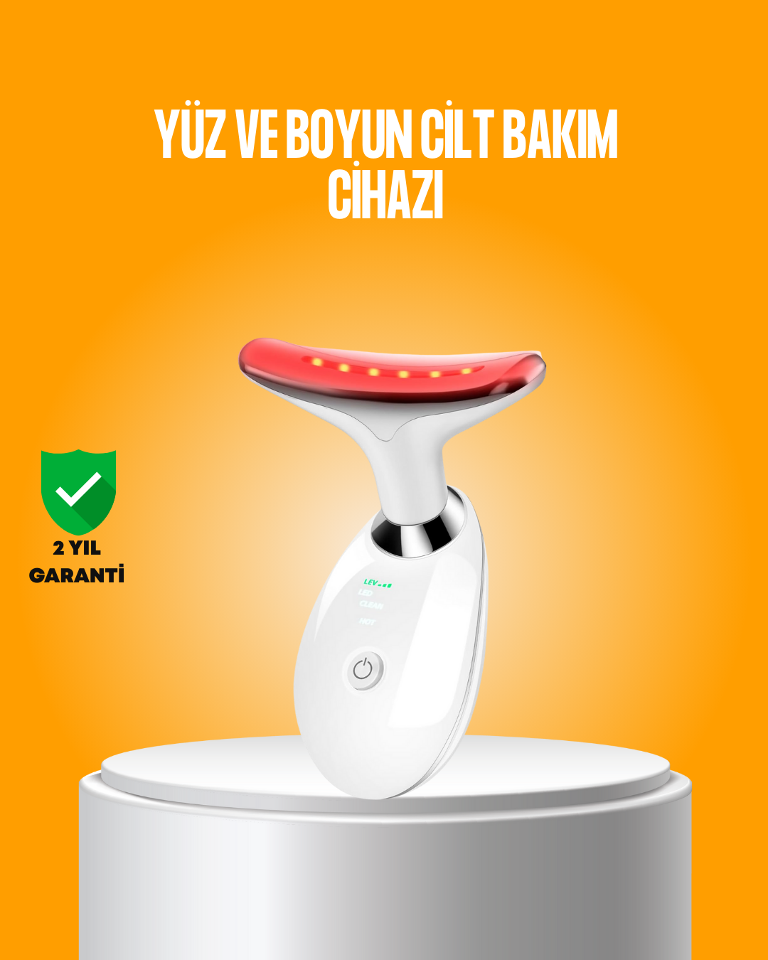 3 Modlu Boyun ve Yüz Bakım Cihazı – EMS, Temizleme, Sıcak Masaj v
