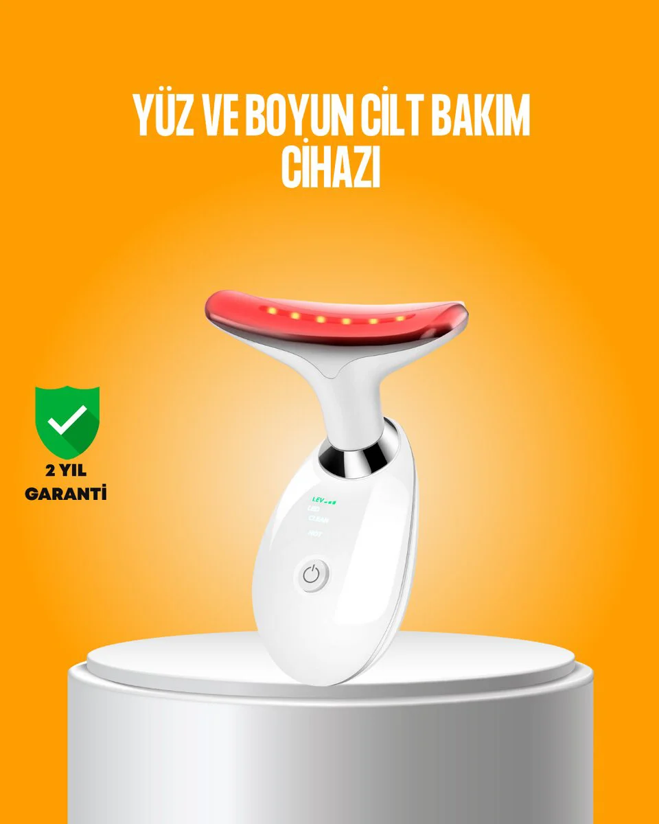 3 Modlu Boyun ve Yüz Bakım Cihazı: EMS, Sıcak Masaj ve Işık Terapisi ile Profesyonel Bakım