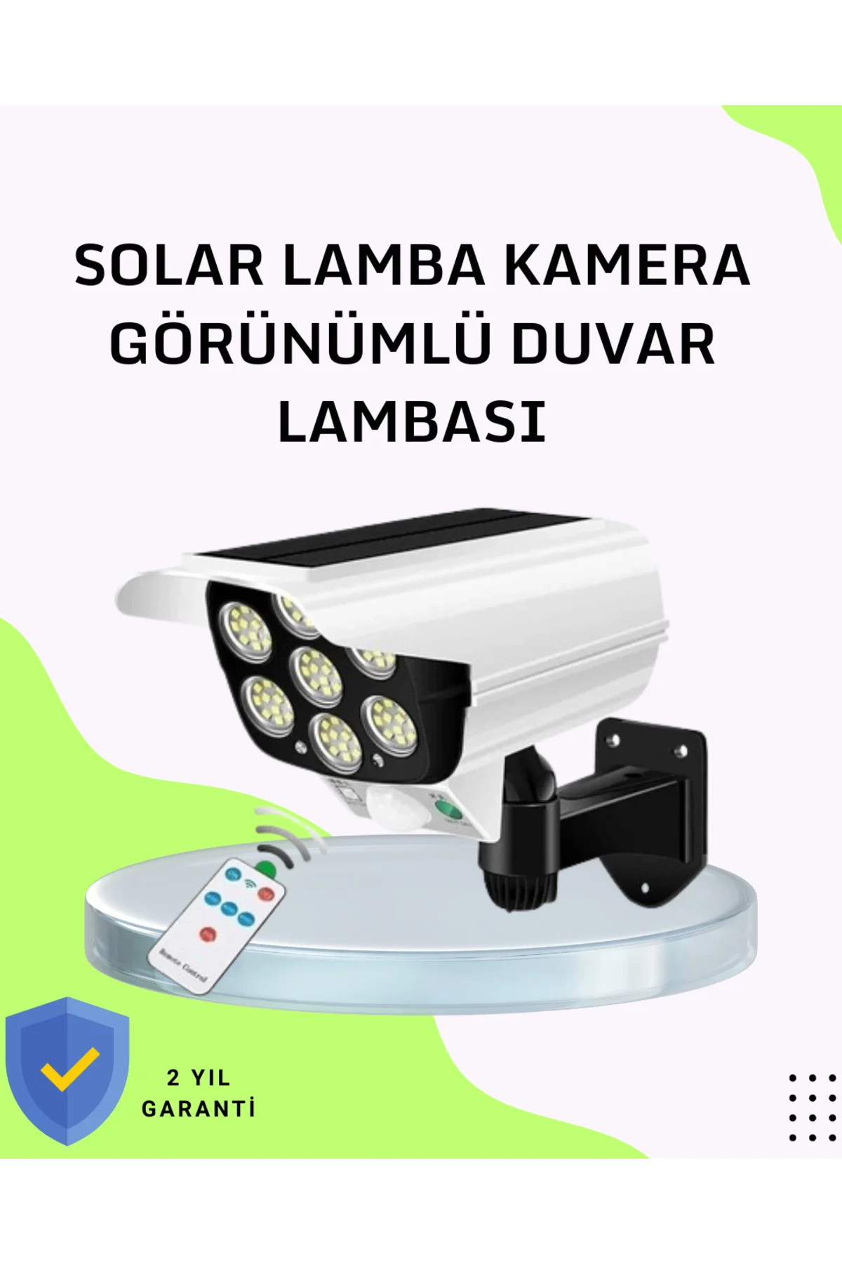 3 Modlu Güneş Paneli Aydınlatmalı Dış Mekan Güvenlik Işığı – IP65