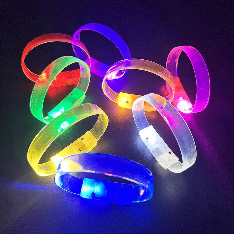 3 Modlu Pilli LED Işıklı Esnek Mavi Parti Bilekliği