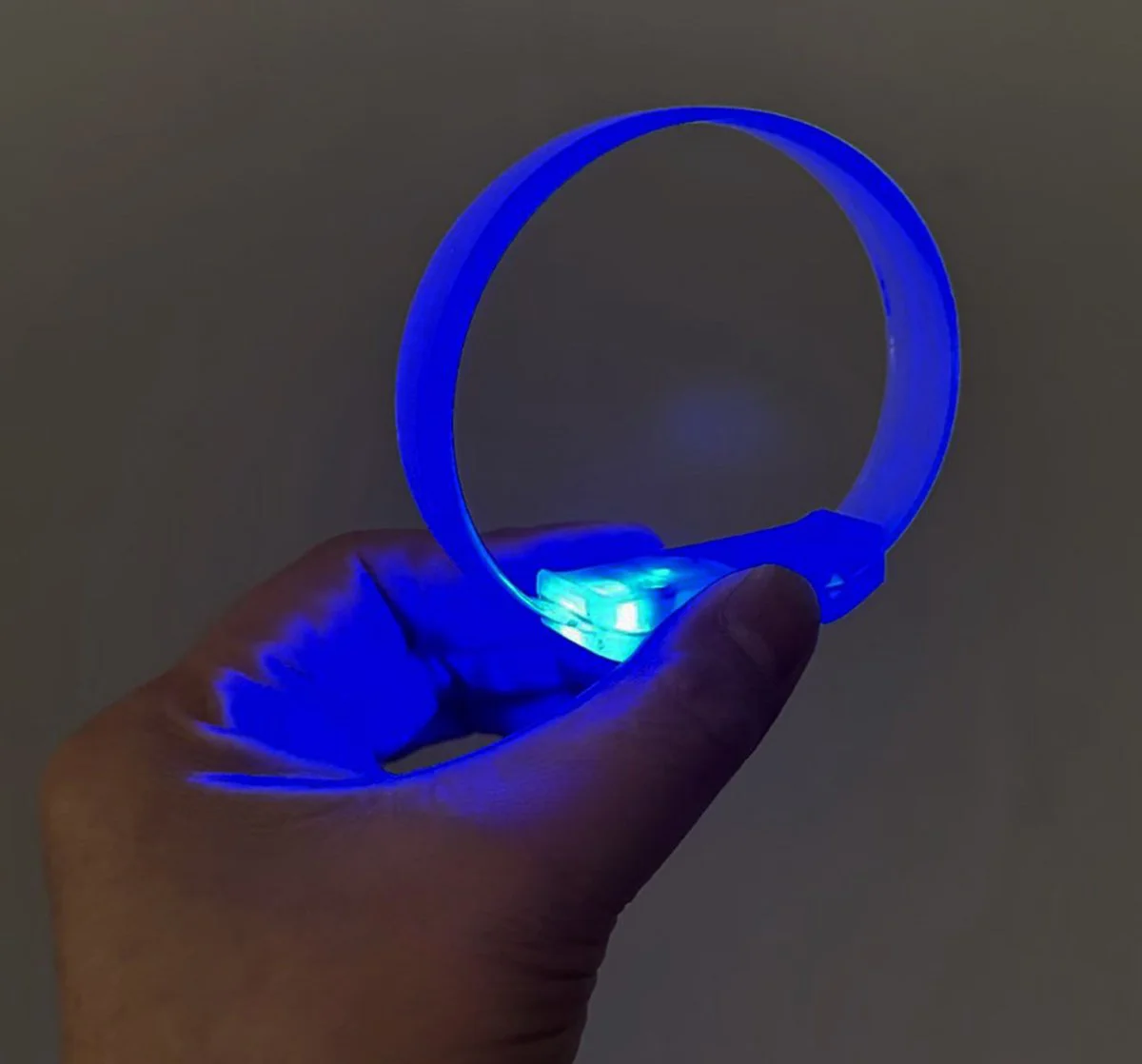 3 Modlu Pilli LED Işıklı Esnek Mavi Parti Bilekliği