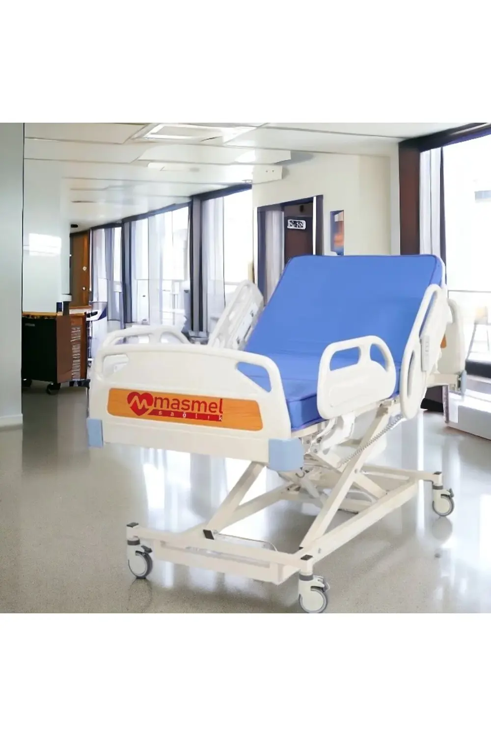 3 Motorlu Asansörlü Full ABS Hasta Yatağı