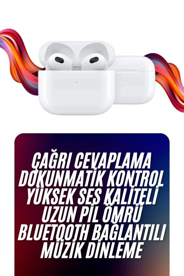 3. Nesil Kablosuz Bluetooth Kulaklık - Sesli Asistanlı HD Kulak İçi Pro Model