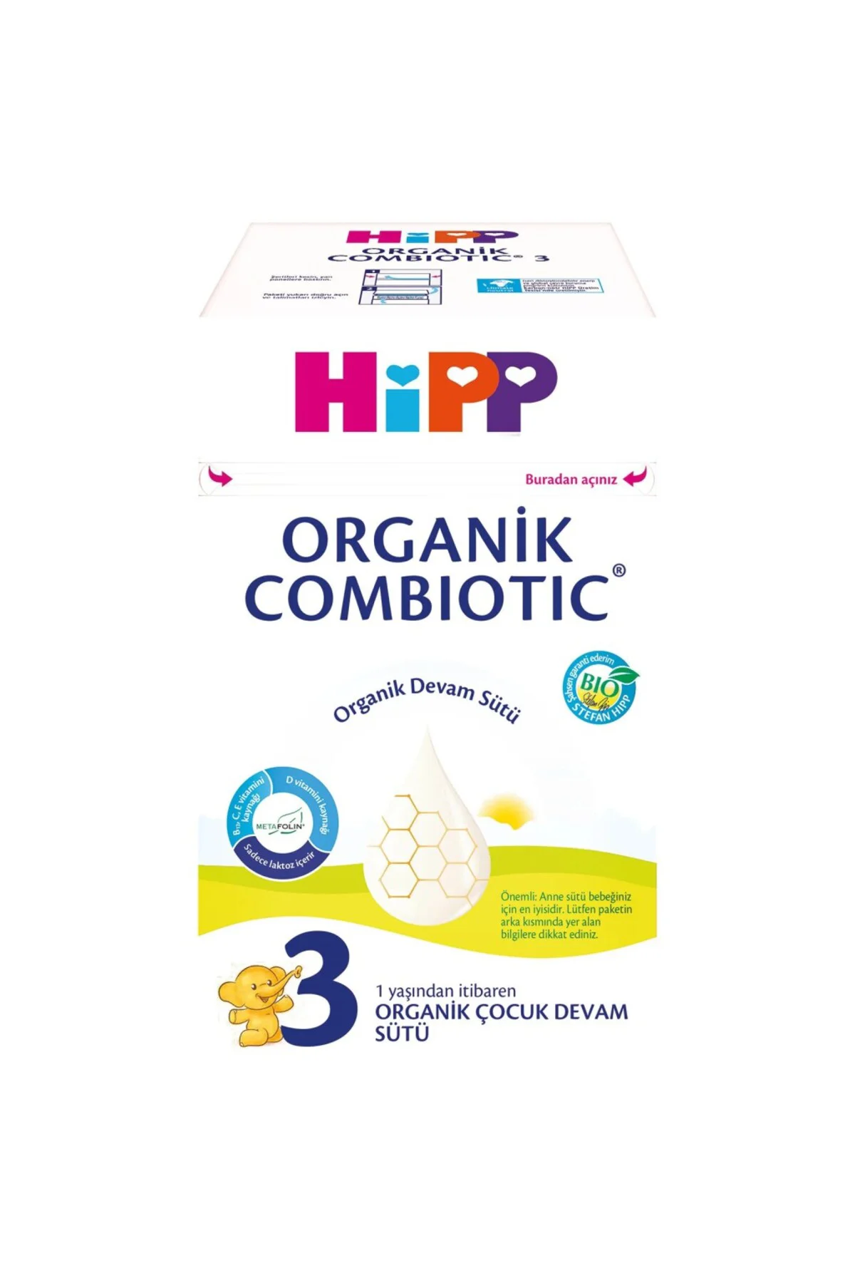 3 Organik Combiotic Bebek Sütü 600 Gr